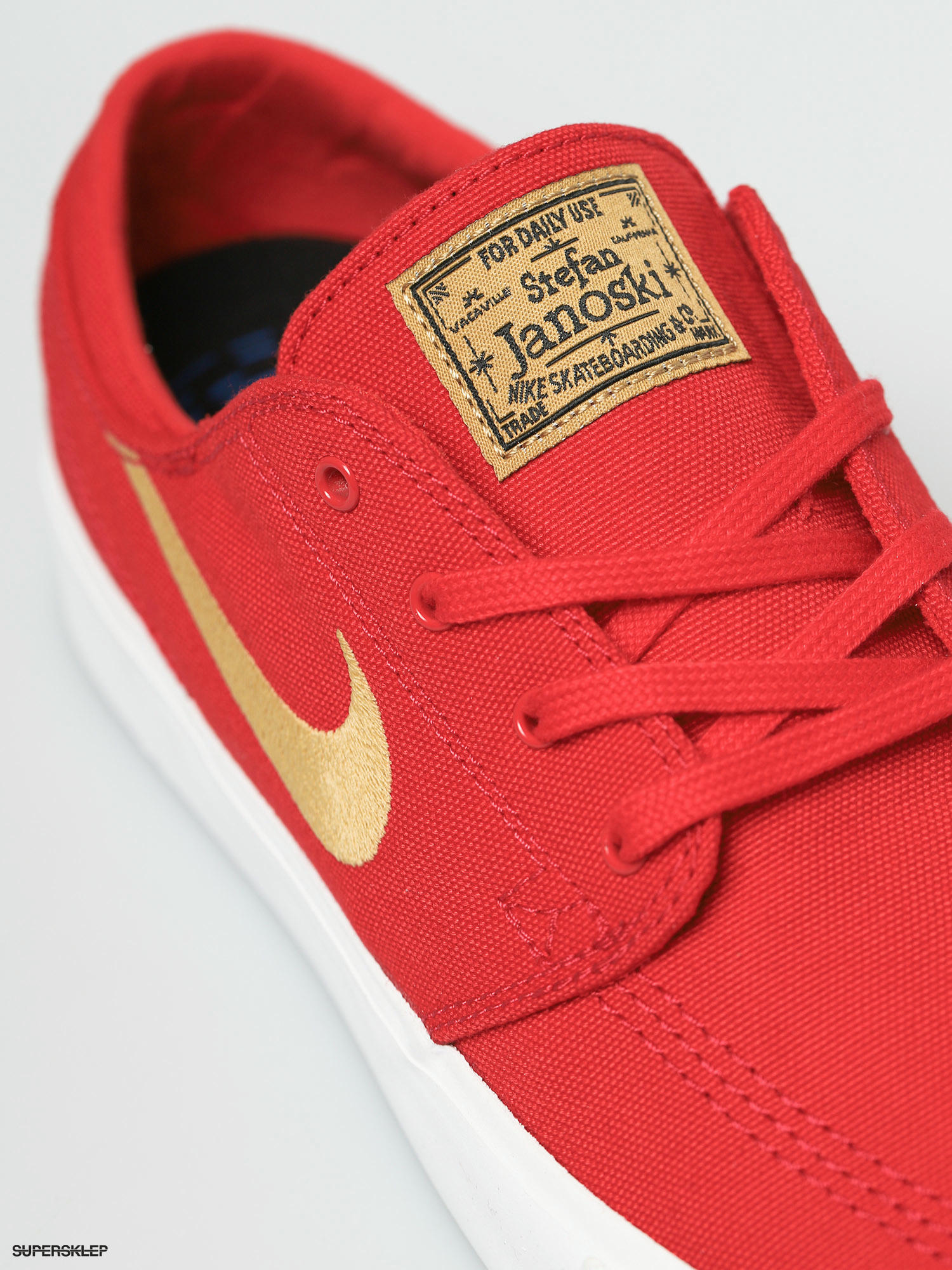 Nike sb janoski university clearance red canvas skate shoes