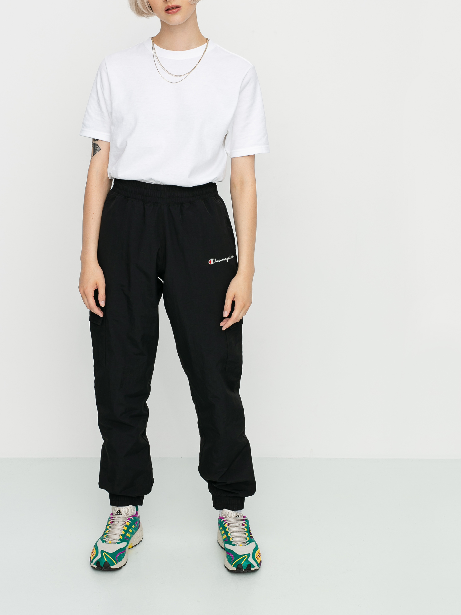 Nohavice Champion Elastic Cuff 112659 Wmn (nbk)