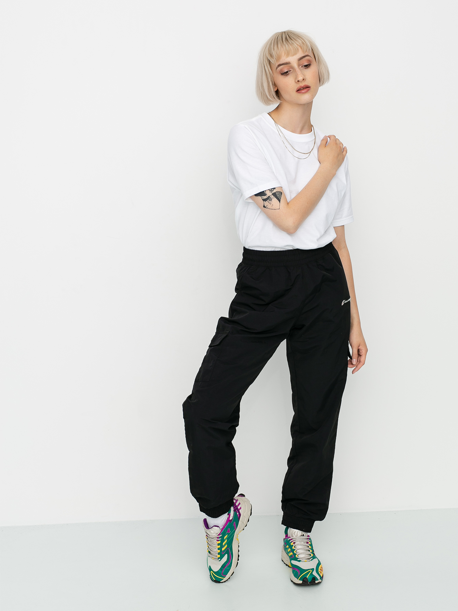 Nohavice Champion Elastic Cuff 112659 Wmn (nbk)