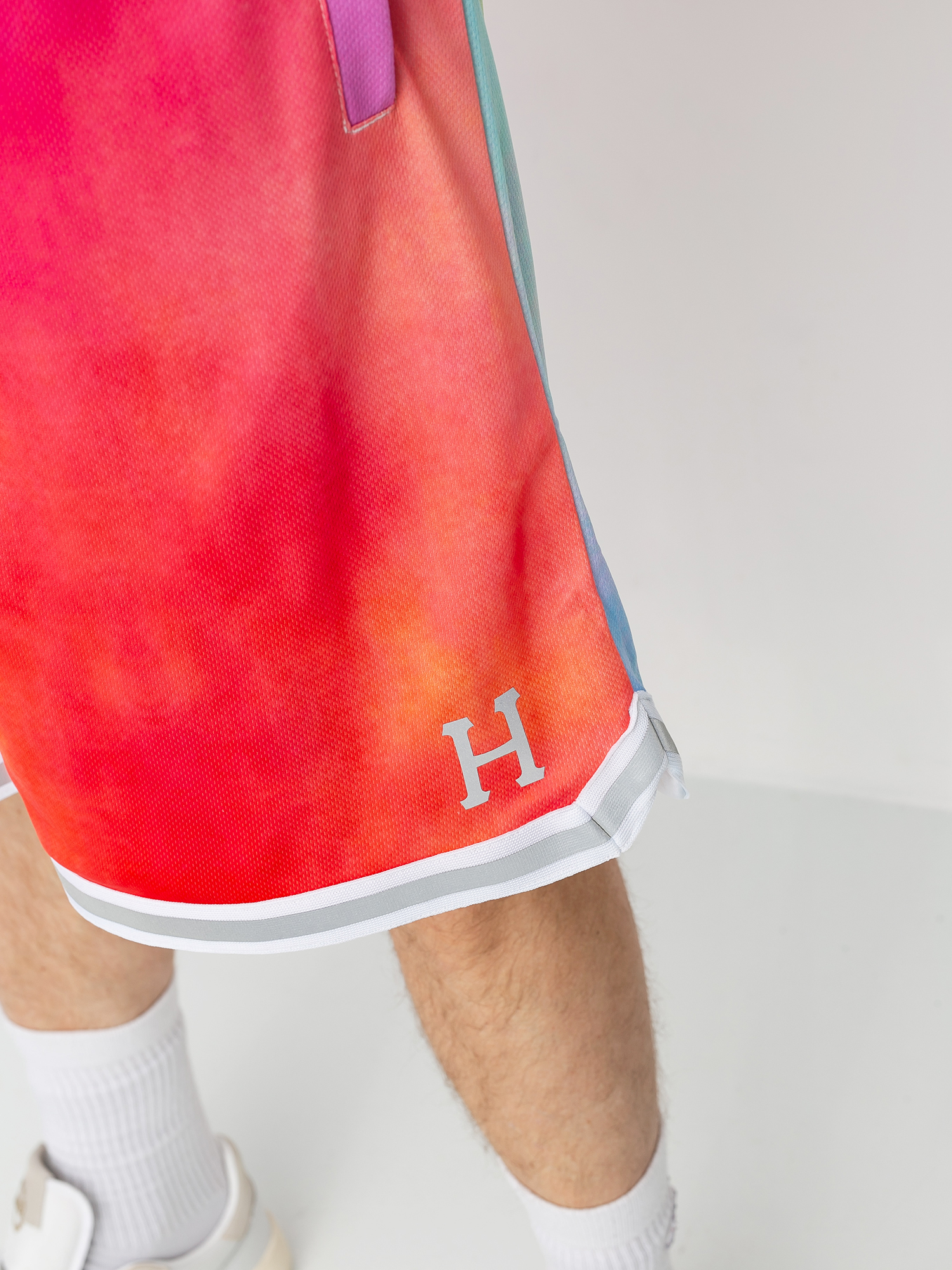 Kraťasy HUF Classic H Refl Basketball (coral pink)