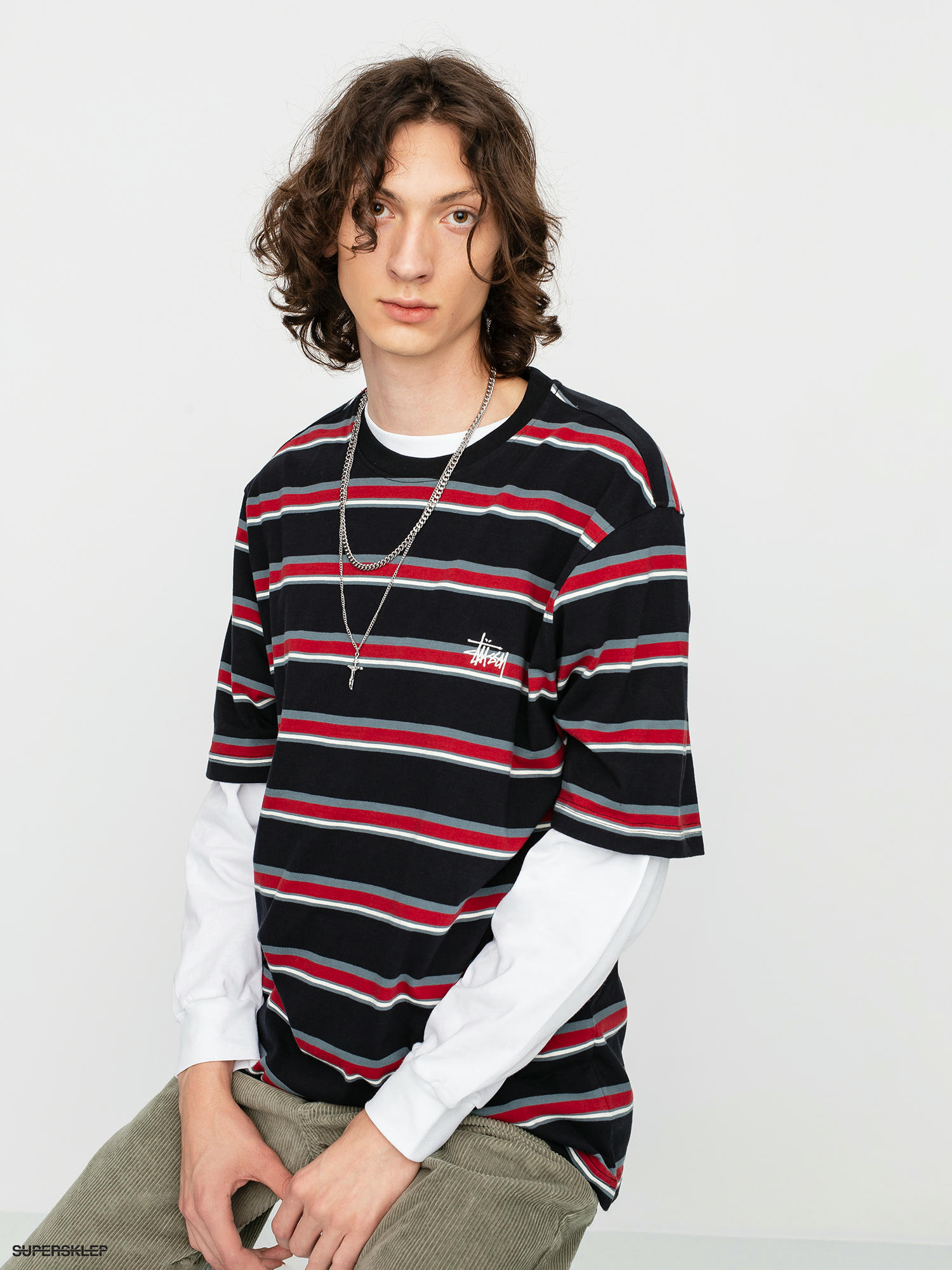 Stussy harbour discount stripe crew