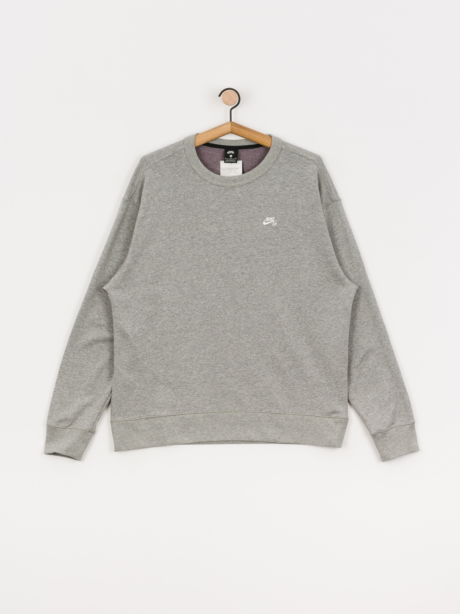 Mikina Nike SB Sb Crew (dk grey heather/white)