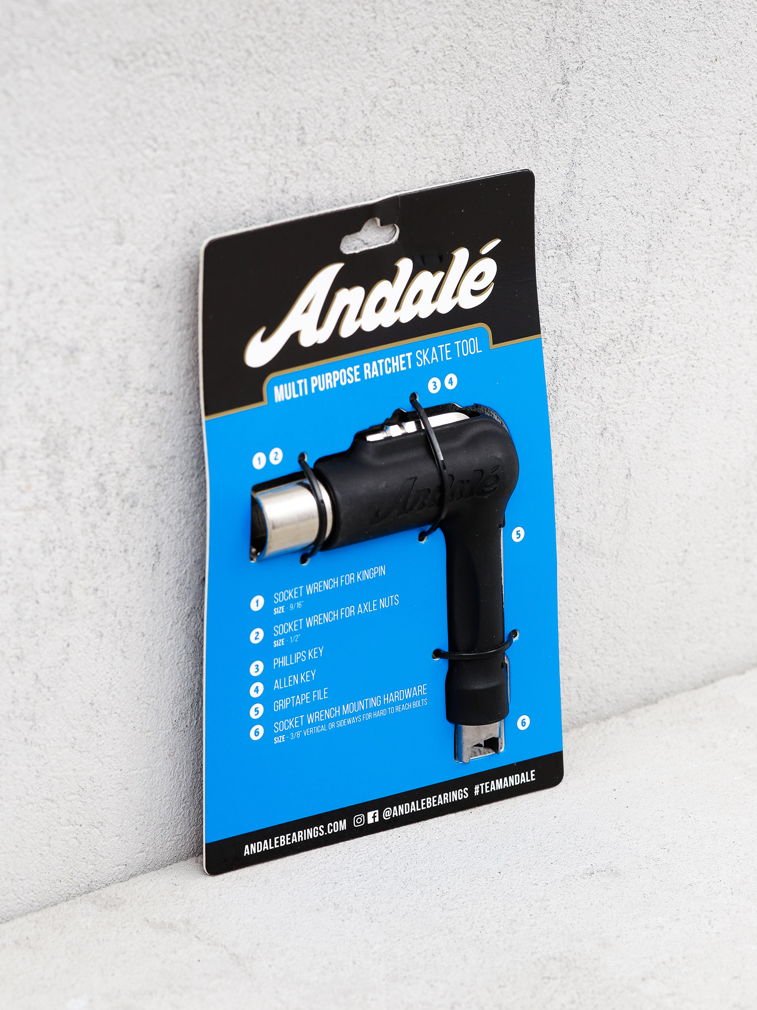 Kľúč Andale Multi Purpose Ratchet Skate Tool (black)