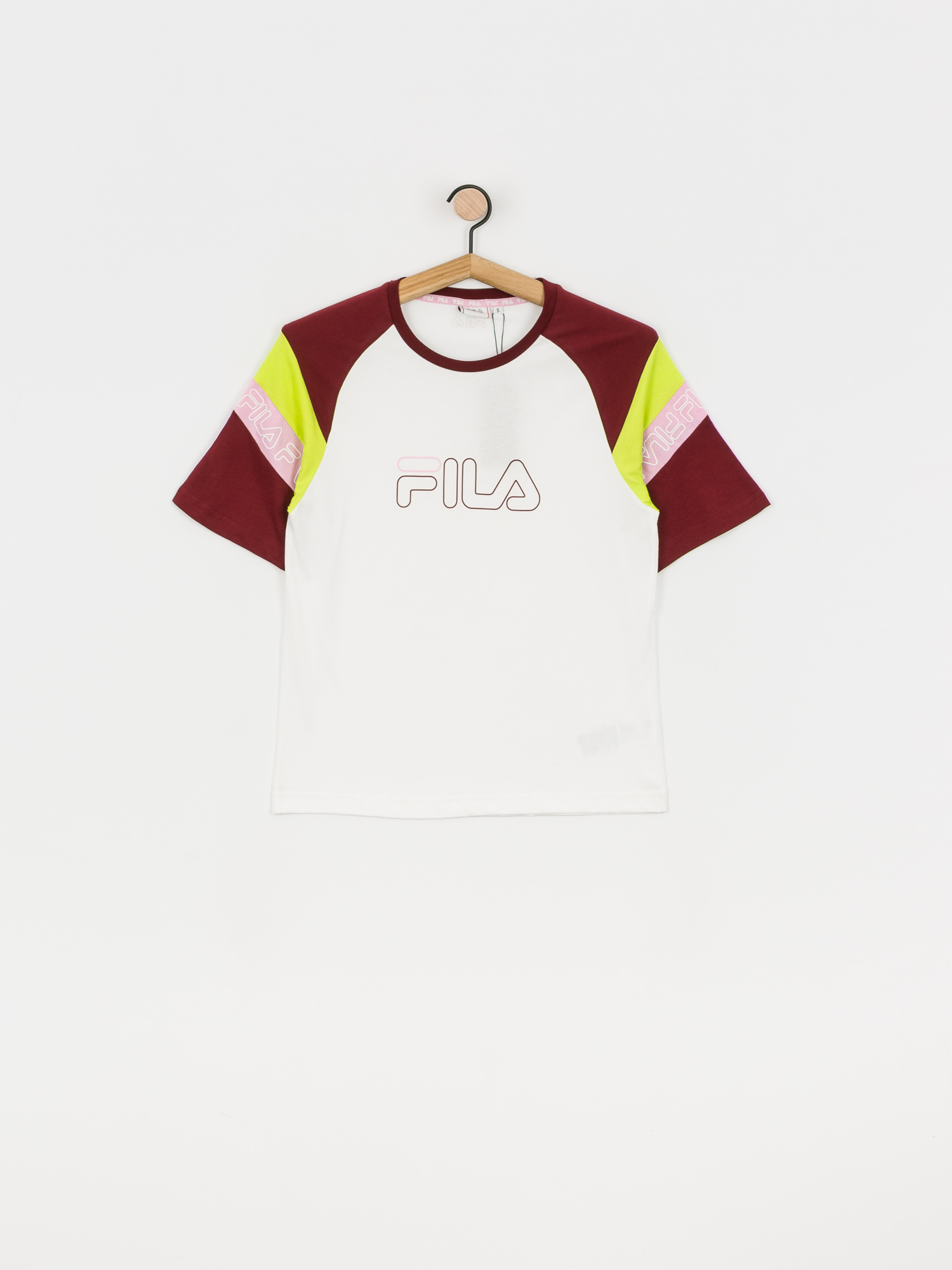 Tričko Fila Lolita Wmn (bright white/cabernet/acid lime/lilac sachet)