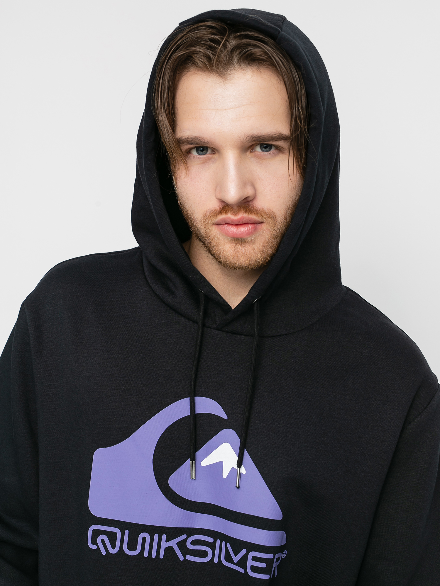 Mikina s kapucňou Quiksilver Square Me Up HD (black)