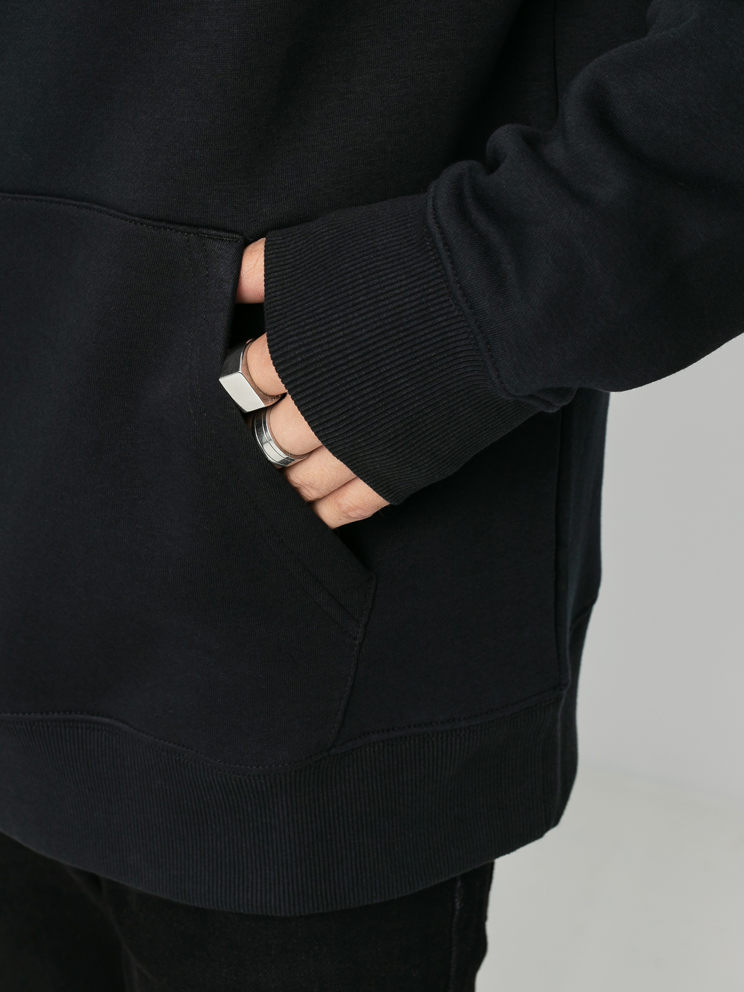 Mikina s kapucňou Quiksilver Square Me Up HD (black)