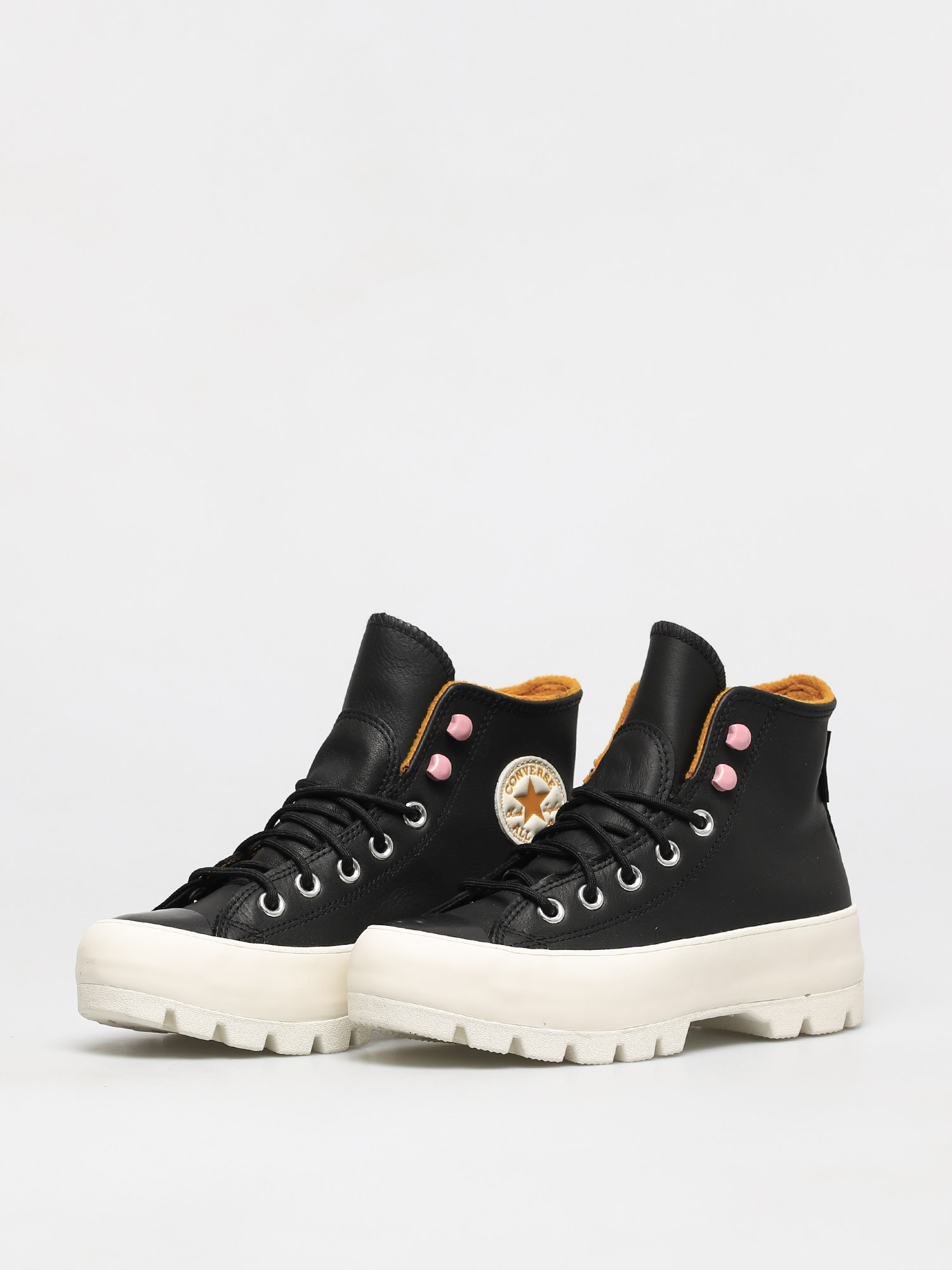 TopÃ¡nky Converse Chuck Taylor All Star Lugged Winter Leather Wmn (black/saffron yellow/egret)