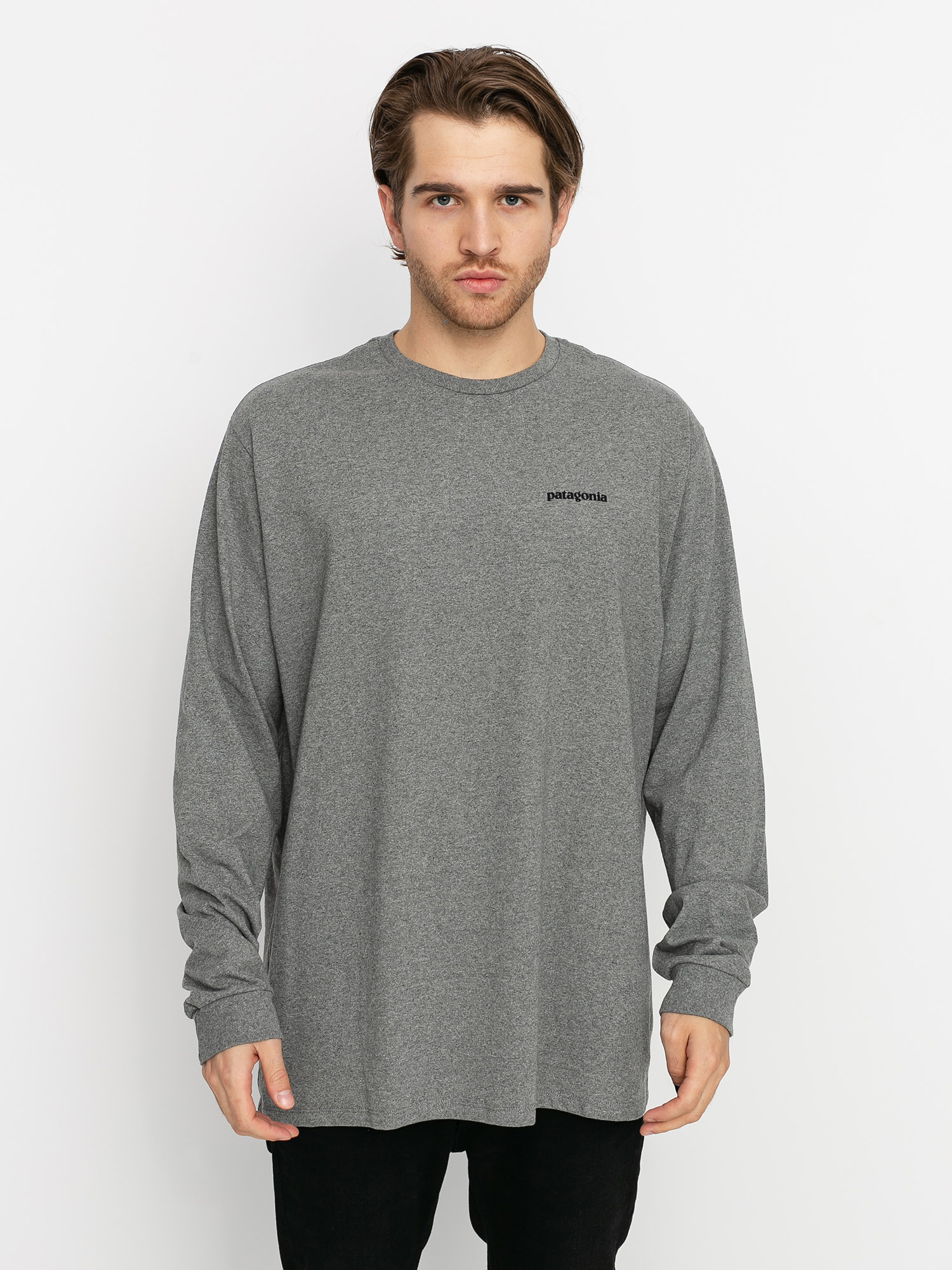 Triko Patagonia P 6 Logo Responsibili (gravel heather)