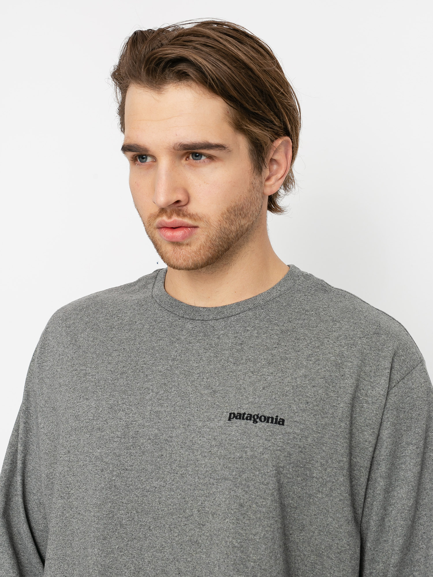 Triko Patagonia P 6 Logo Responsibili (gravel heather)