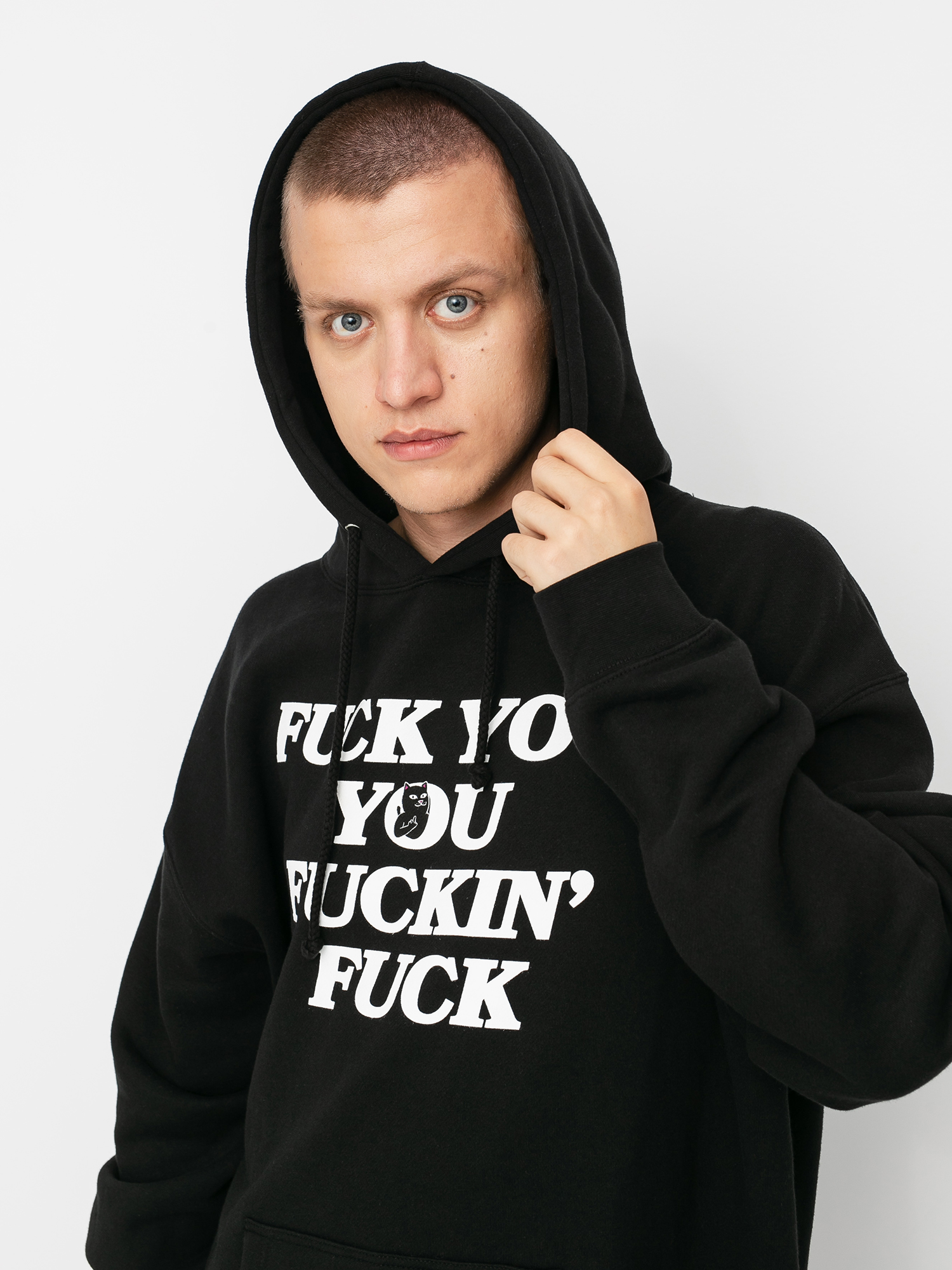 Mikina s kapucňou RipNDip Fucking Fuck HD (black)