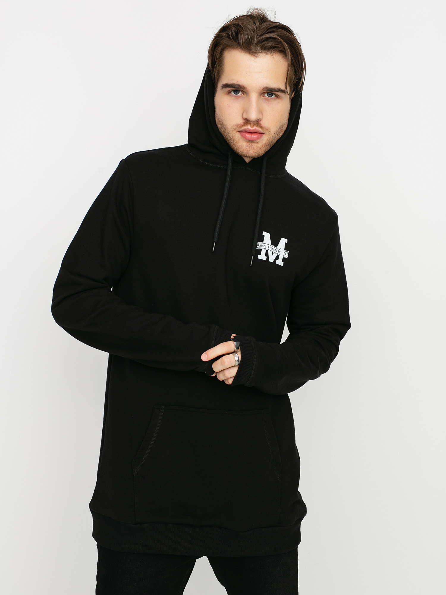 Mikina s kapucňou Malita Logo HD (black)