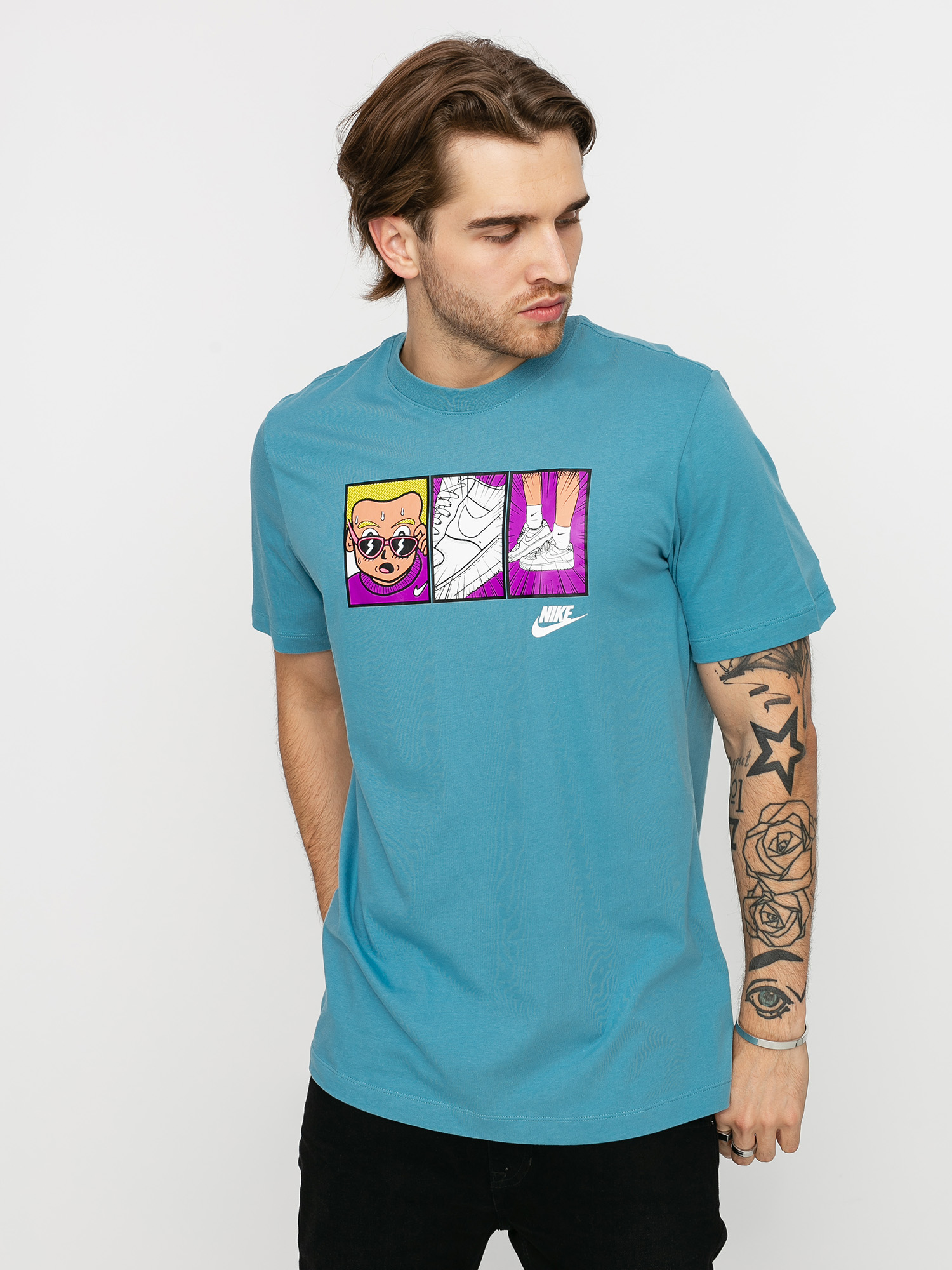 Tričko Nike Sportswear Sneaker (cerulean/white)