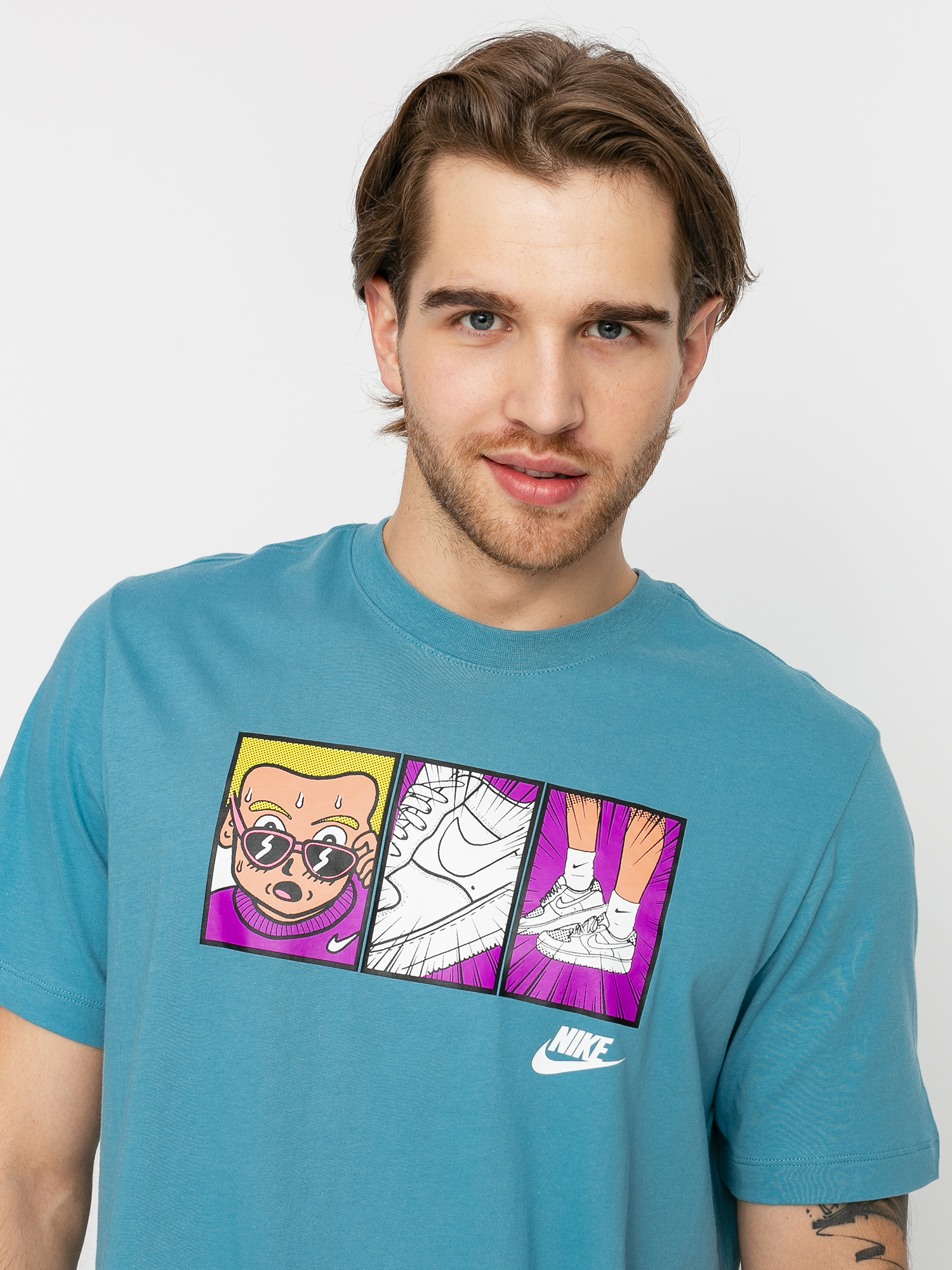 Tričko Nike Sportswear Sneaker (cerulean/white)