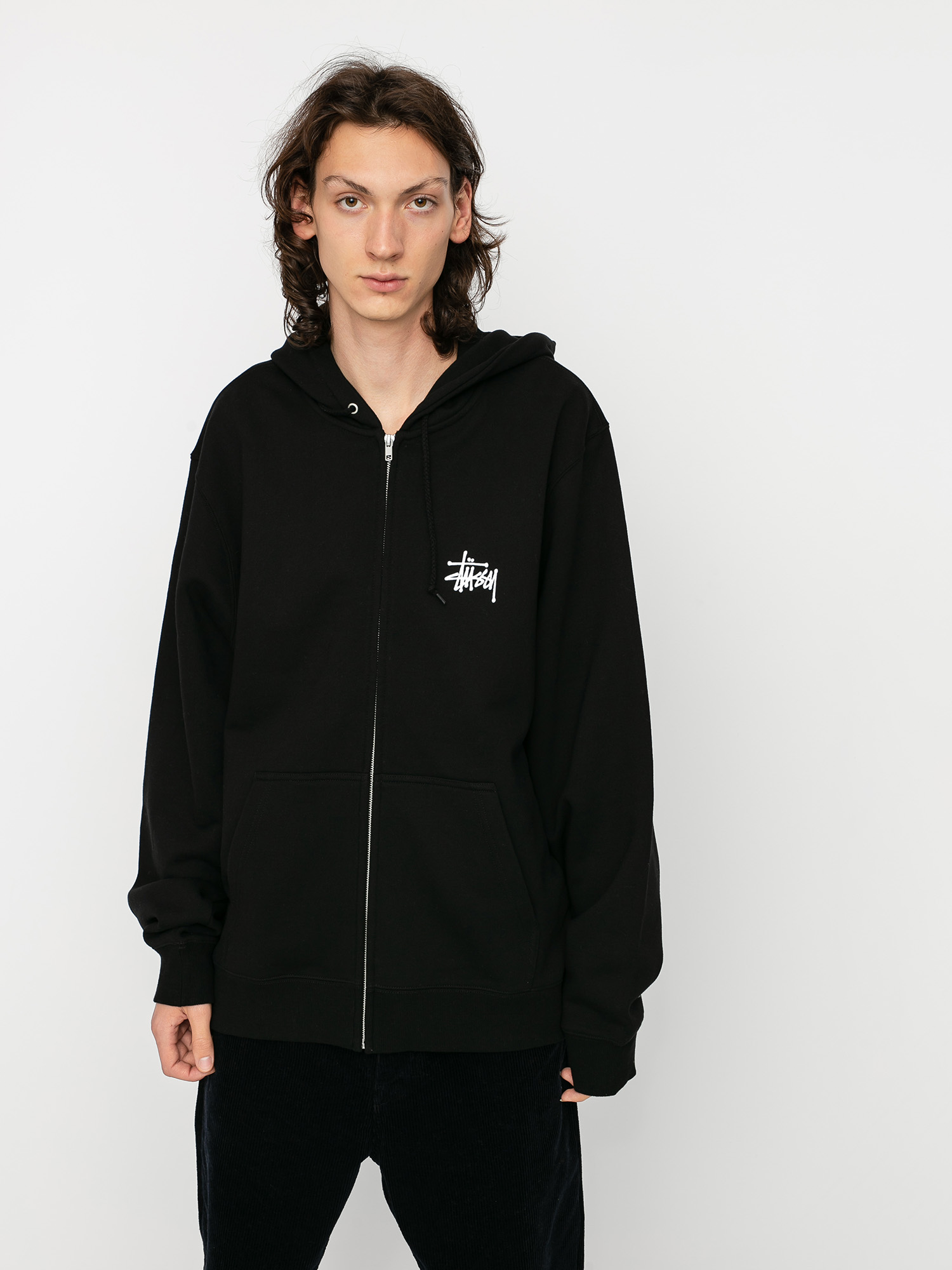 Mikina s kapucňou Stussy Basic ZHD (black)
