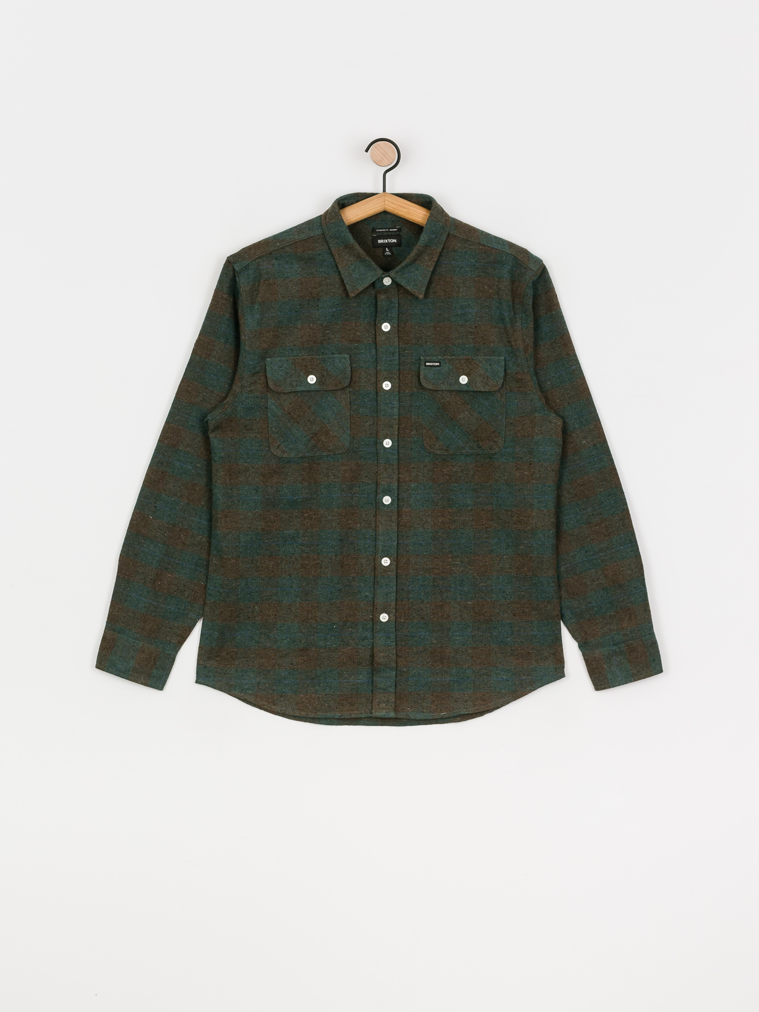 Košeľa Brixton Bowery Flannel Ls (ocean)