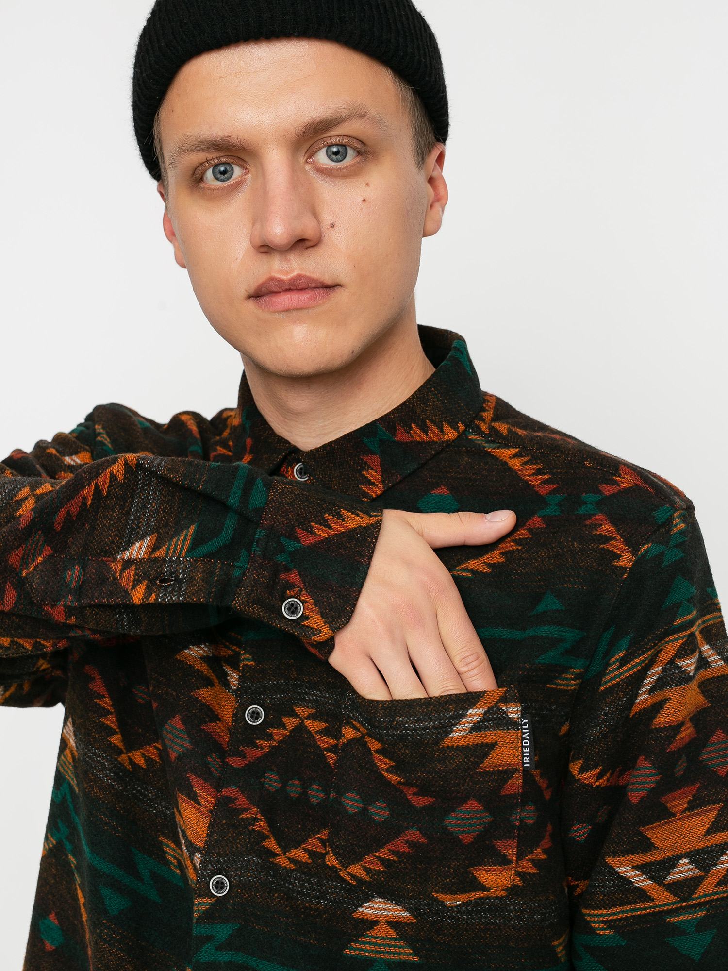 Košeľa Iriedaily Santania (petrol red)