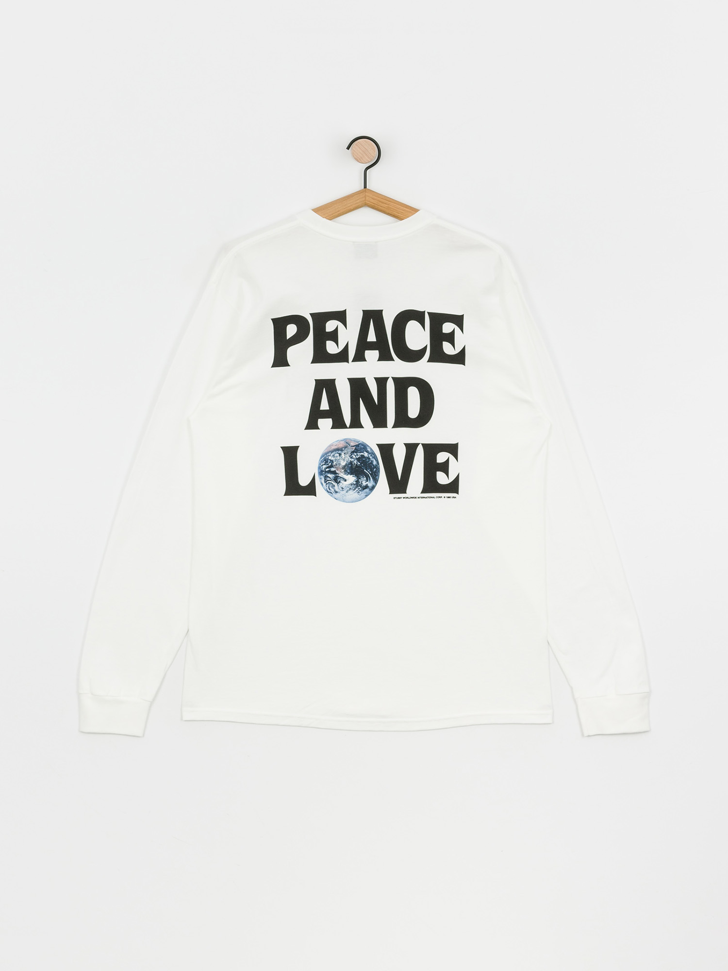 Triko Stussy Peace & Love (white)