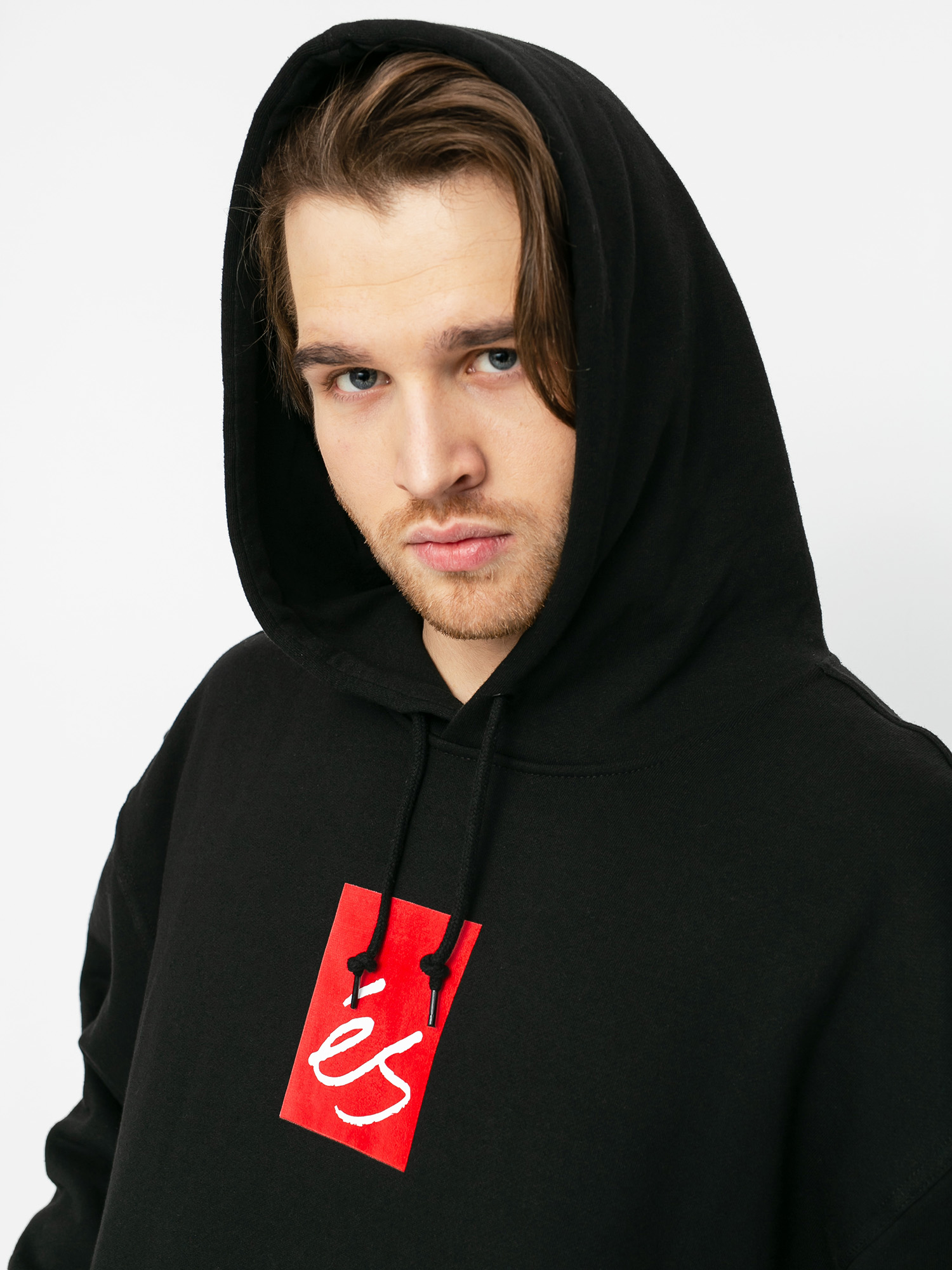 Mikina s kapucňou eS Main Block HD (black)