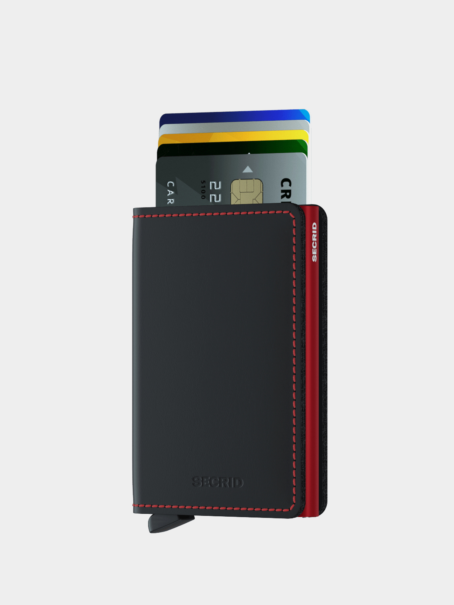 Peňaženka Secrid Slimwallet (matte black/red)