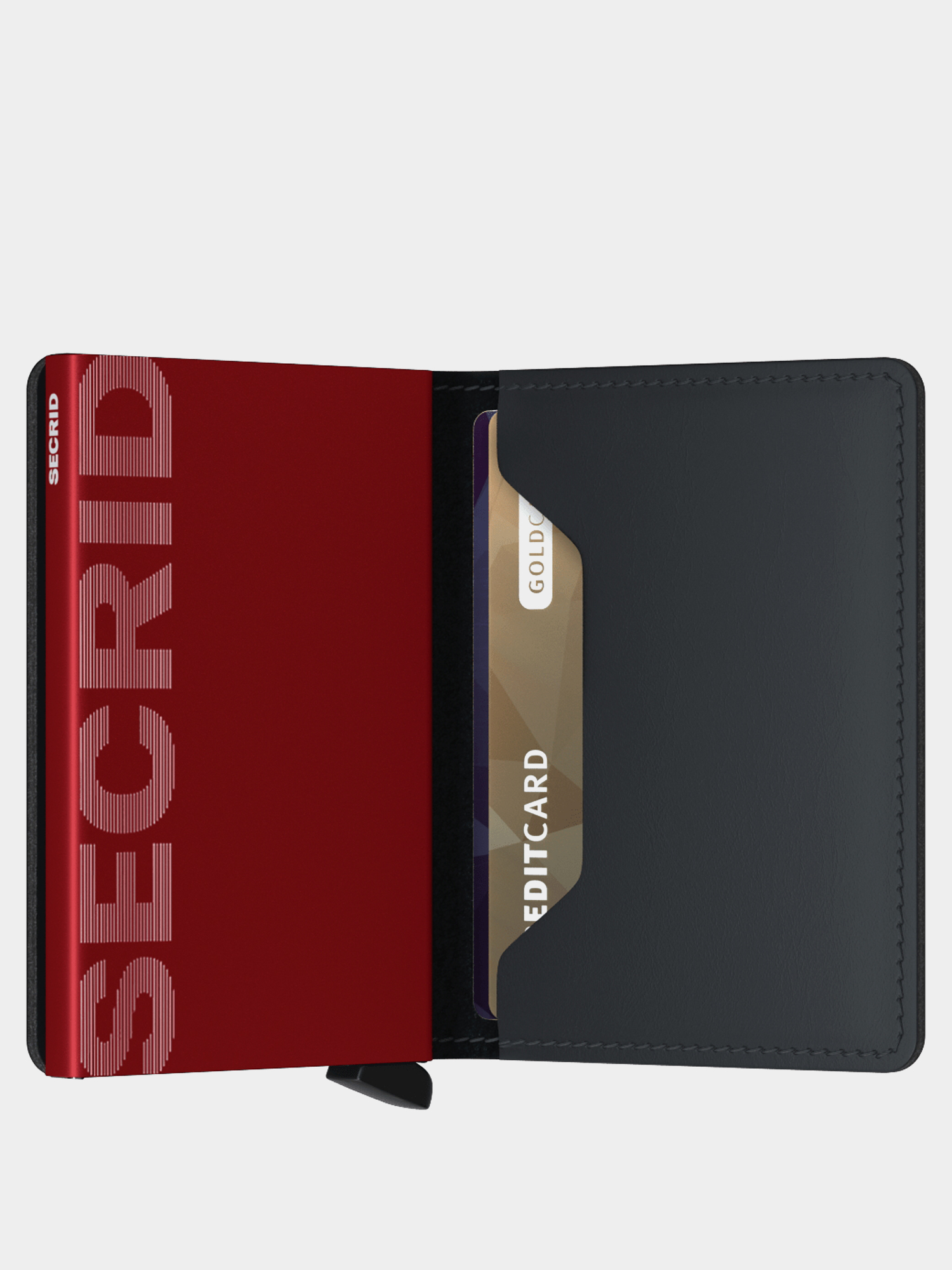 Peňaženka Secrid Slimwallet (matte black/red)