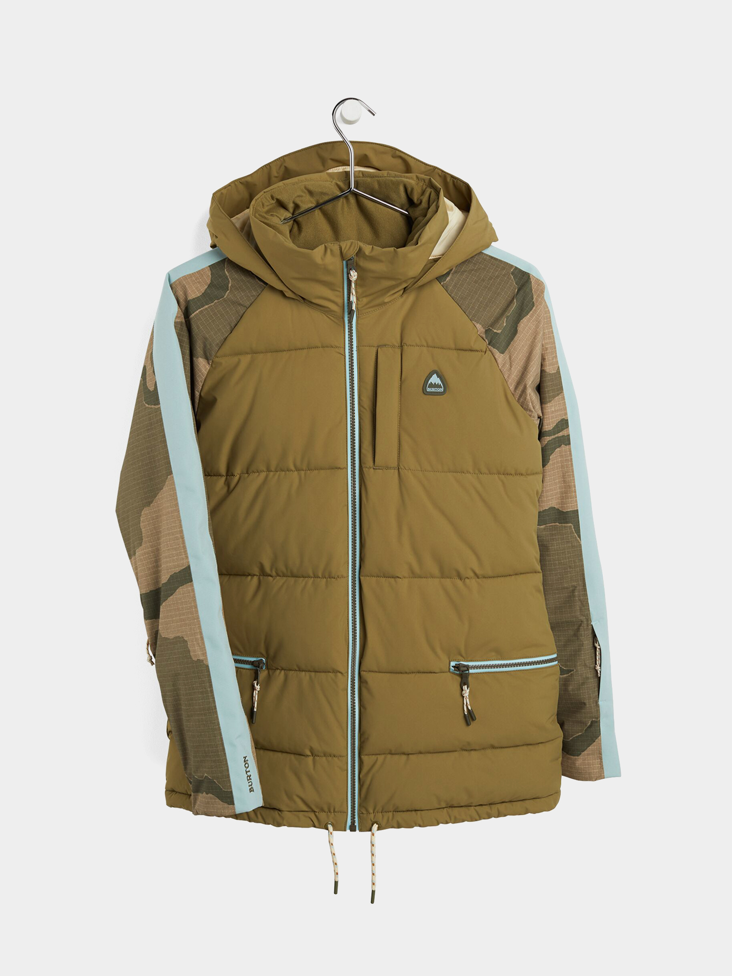 Dámska Snowboardová bunda Burton Keelan (martini olive/barren camo/ether blue)