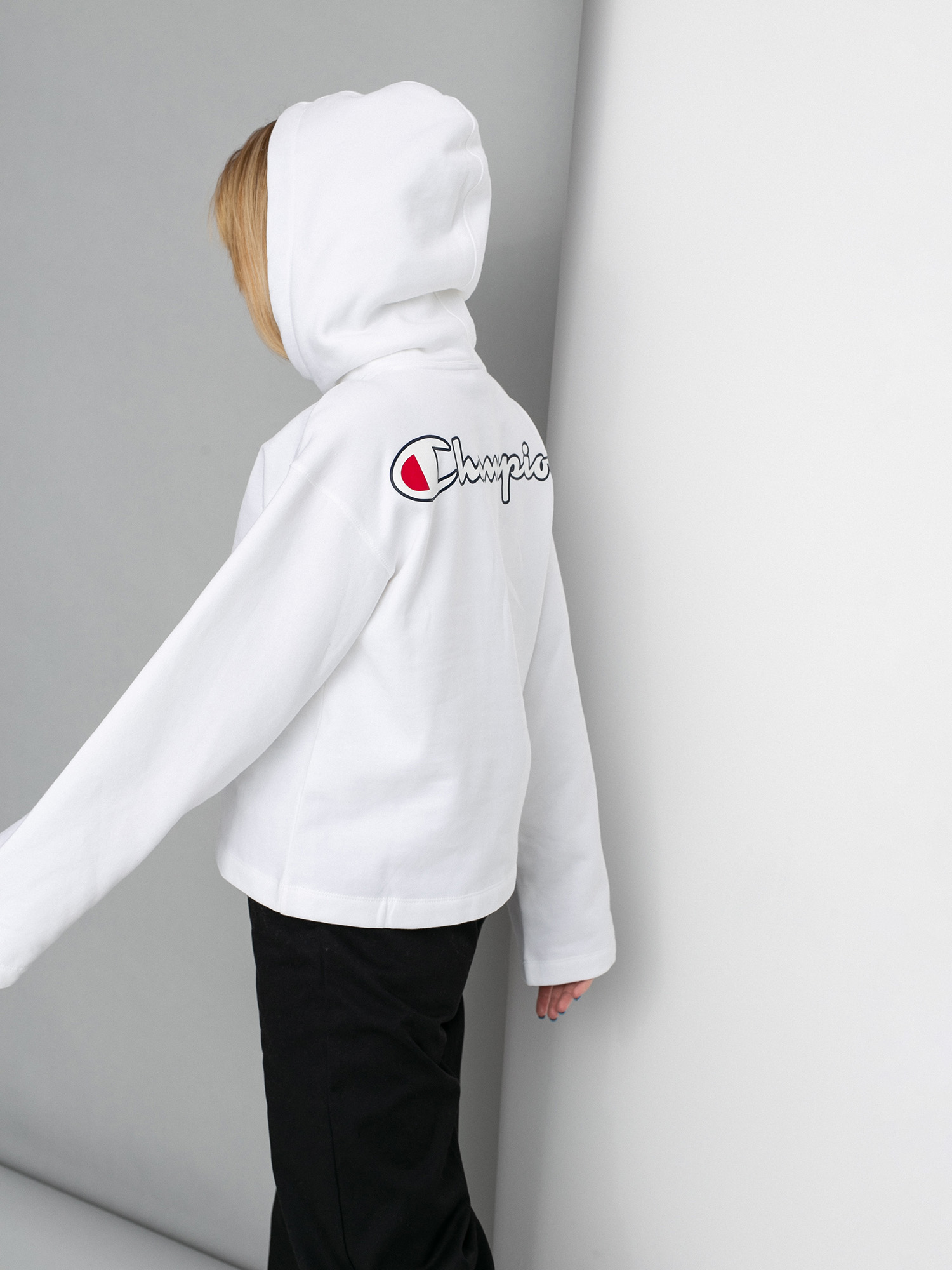 Mikina s kapucňou Champion Sweatshirt HD 113186 Wmn (wht)