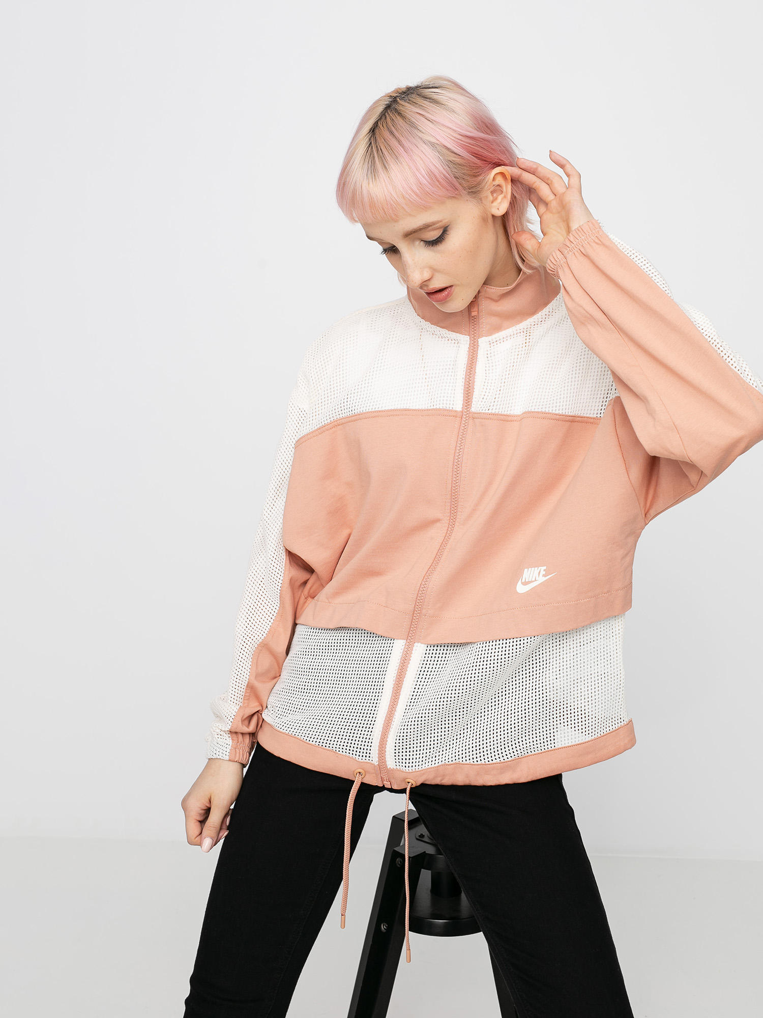 Mikina Nike Jkt Mesh Wmn (rose gold/pale ivory/pale ivory)