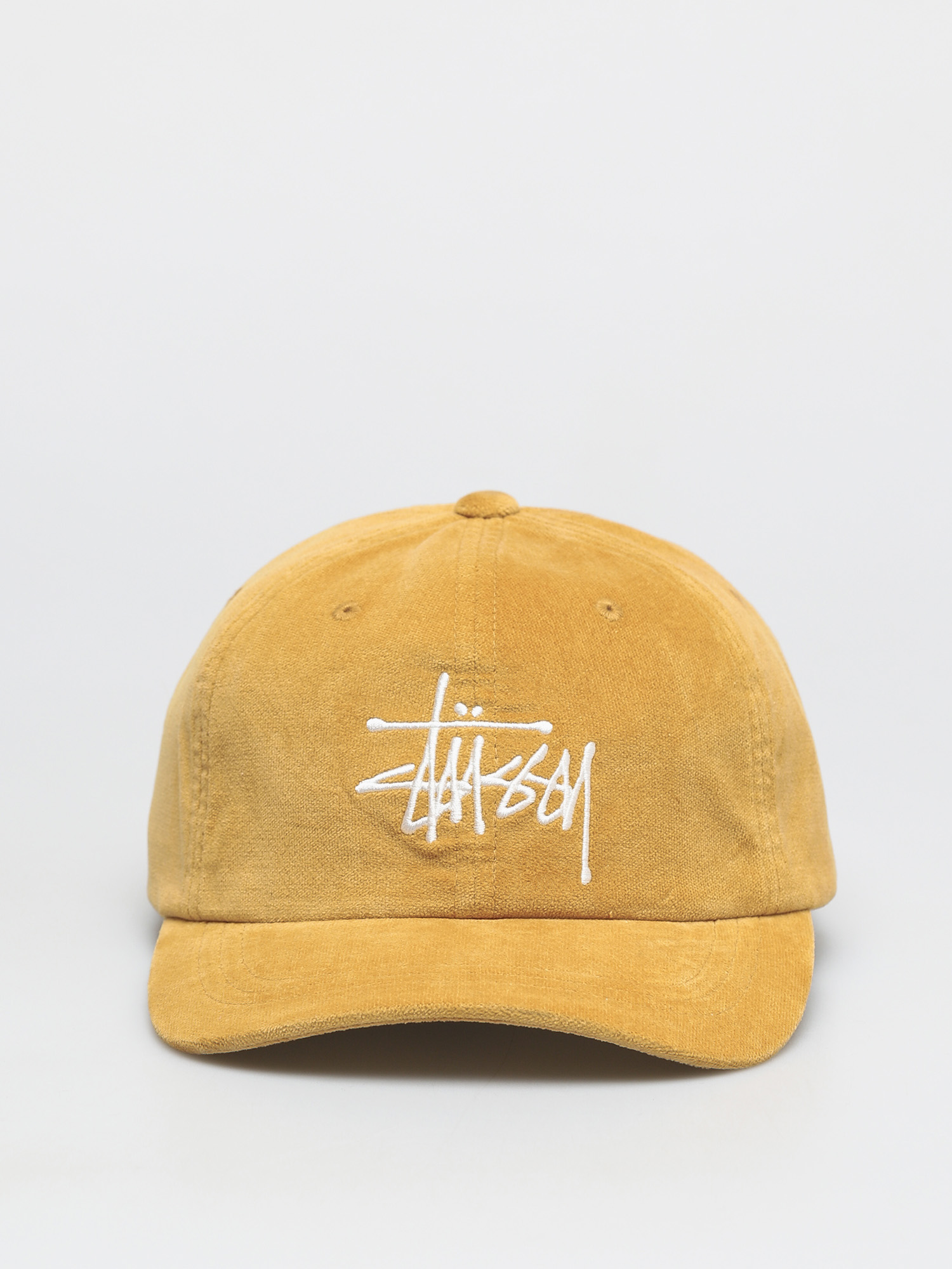 Šiltovka Stussy Big Logo Velveteen Low Pro ZD (yellow)