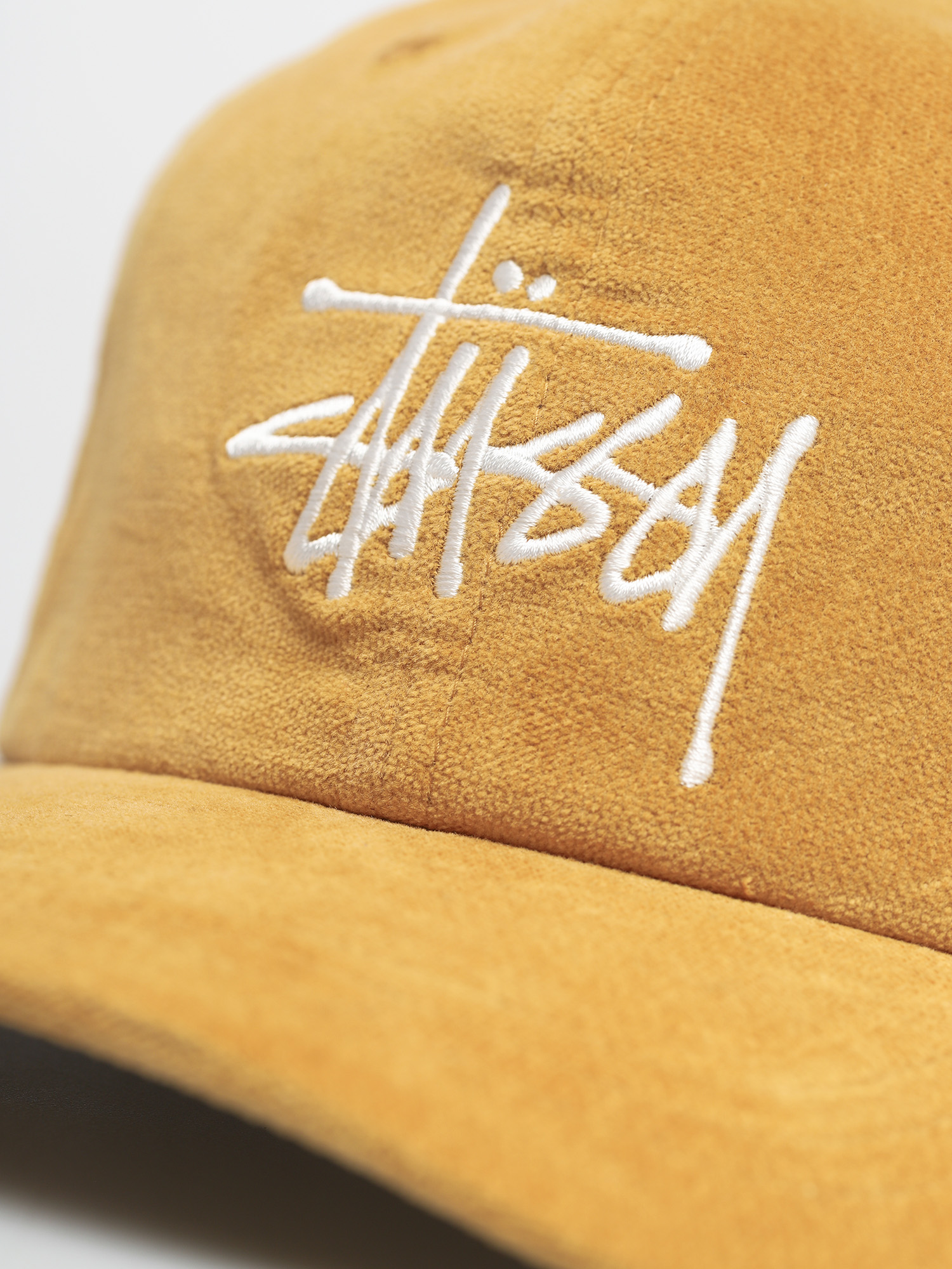 Šiltovka Stussy Big Logo Velveteen Low Pro ZD (yellow)