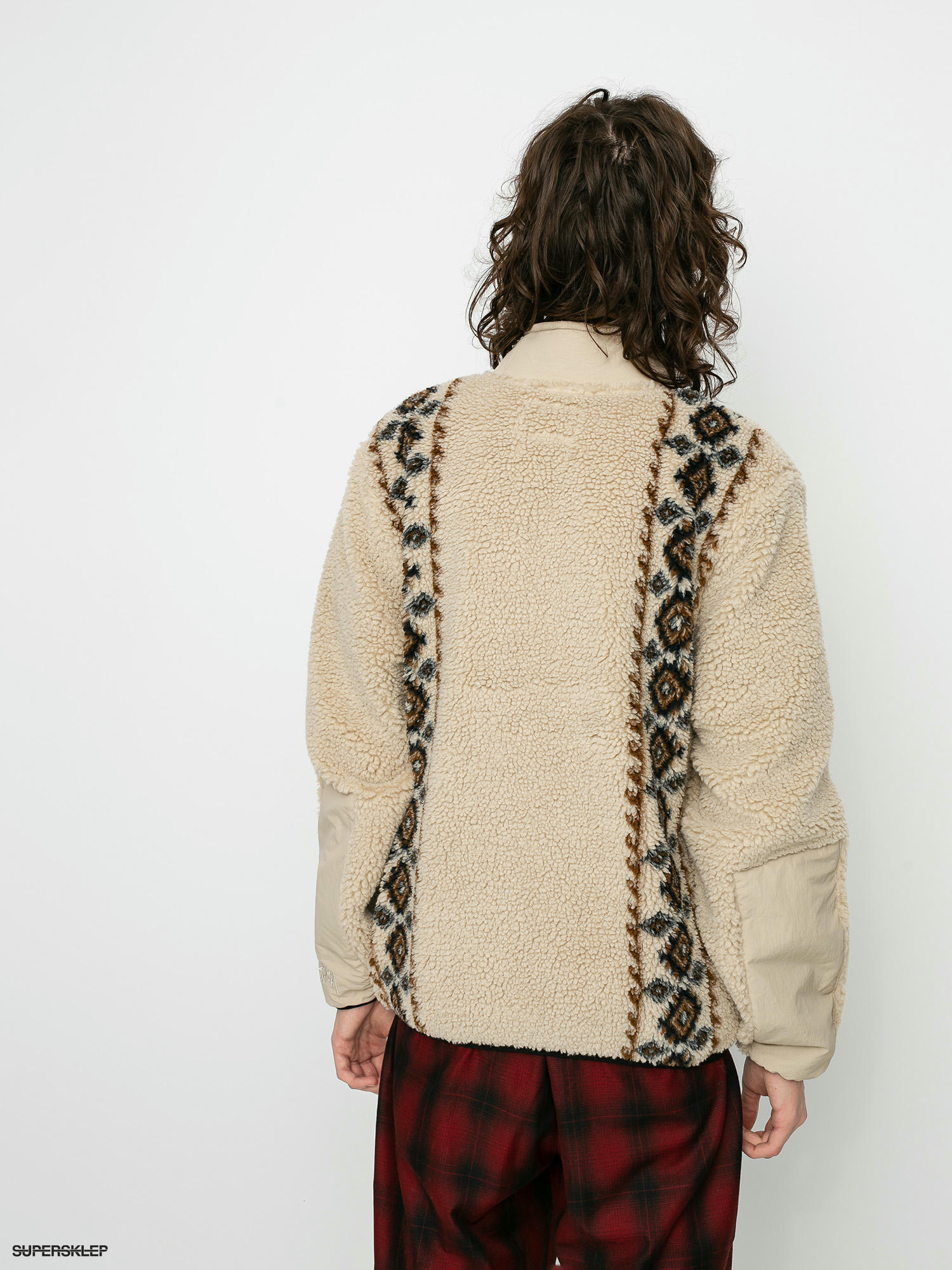 Flísová mikina Stussy Lima Jacquard Sherpa (beige)