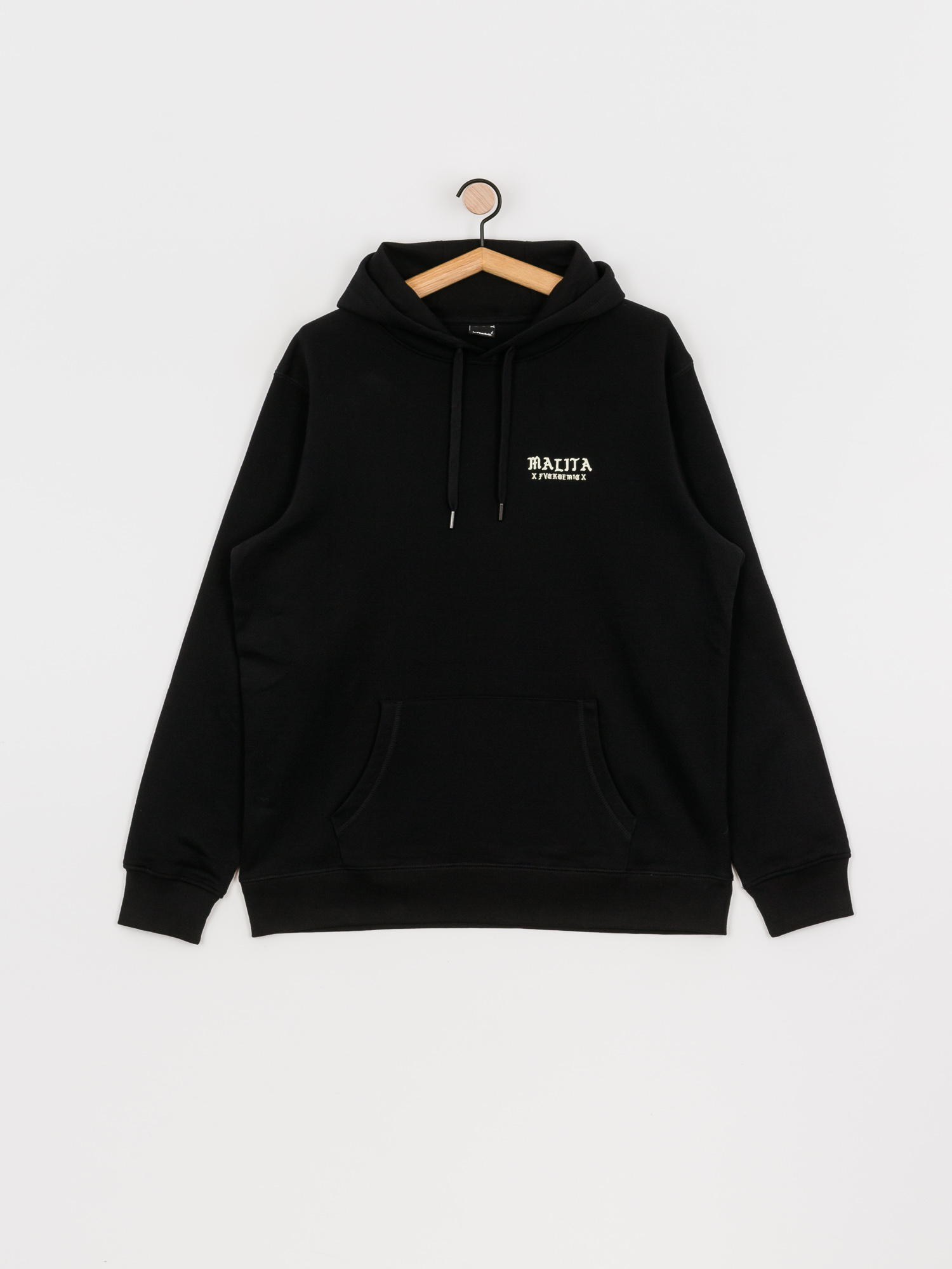 Mikina s kapucňou Malita Fck Covid HD (black)