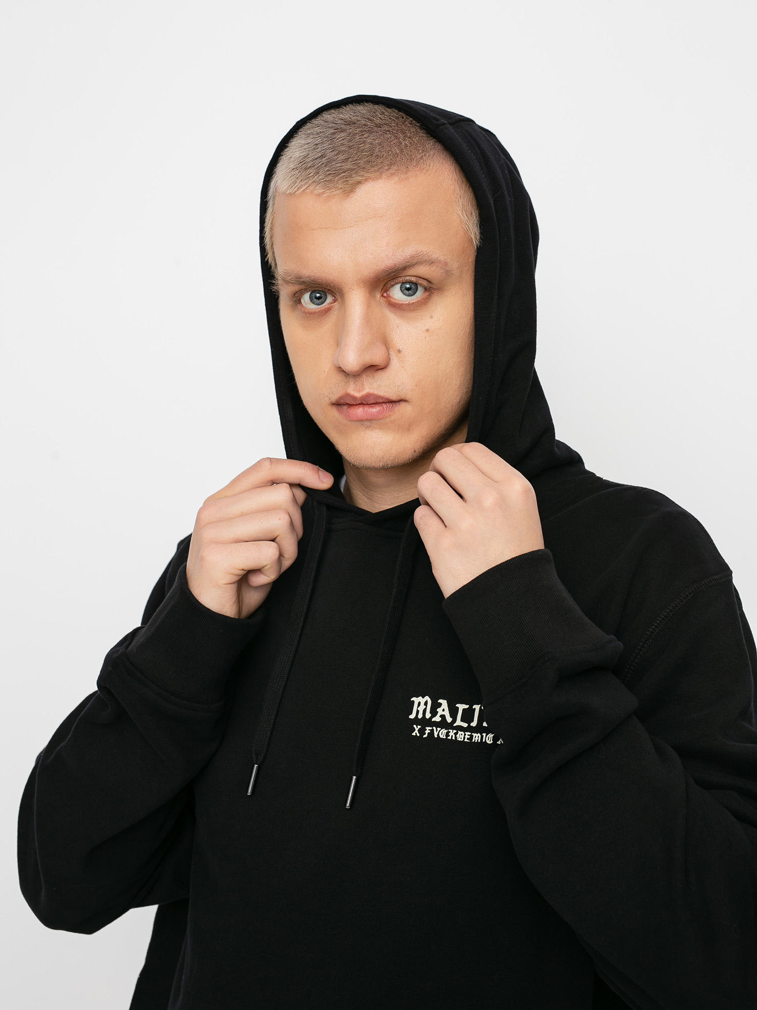 Mikina s kapucňou Malita Fck Covid HD (black)