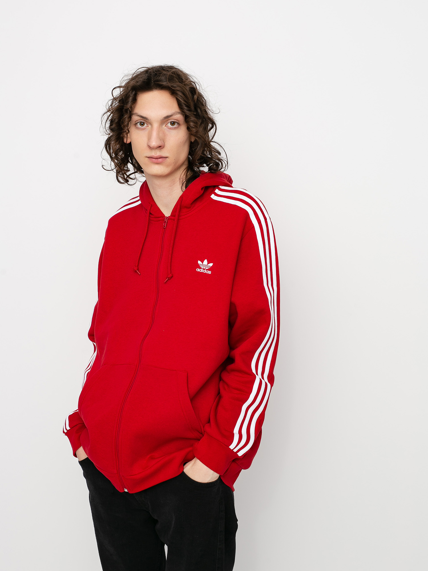 Mikina adidas Originals 3 Stripes Fz (powred)