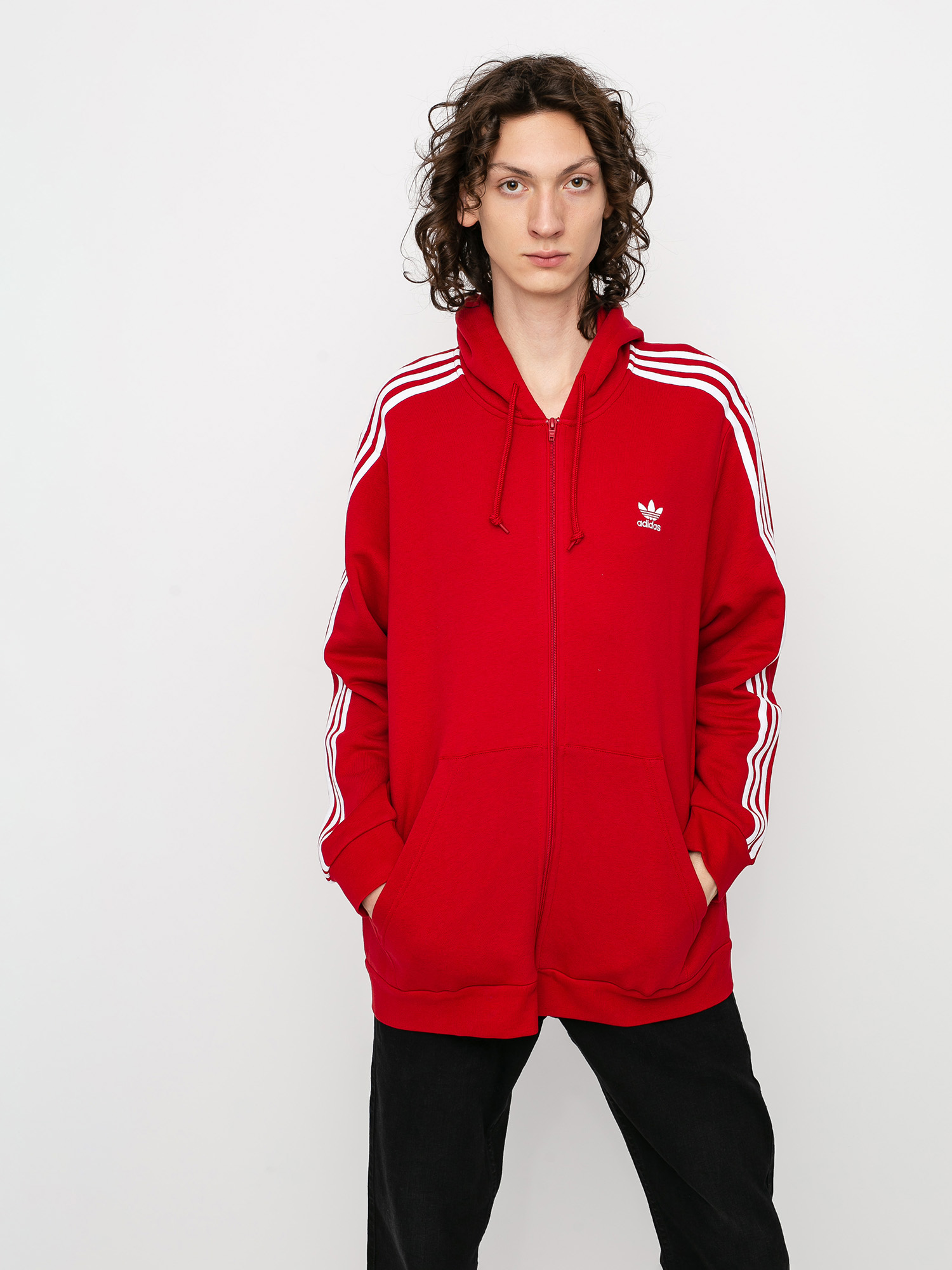 Mikina adidas Originals 3 Stripes Fz (powred)