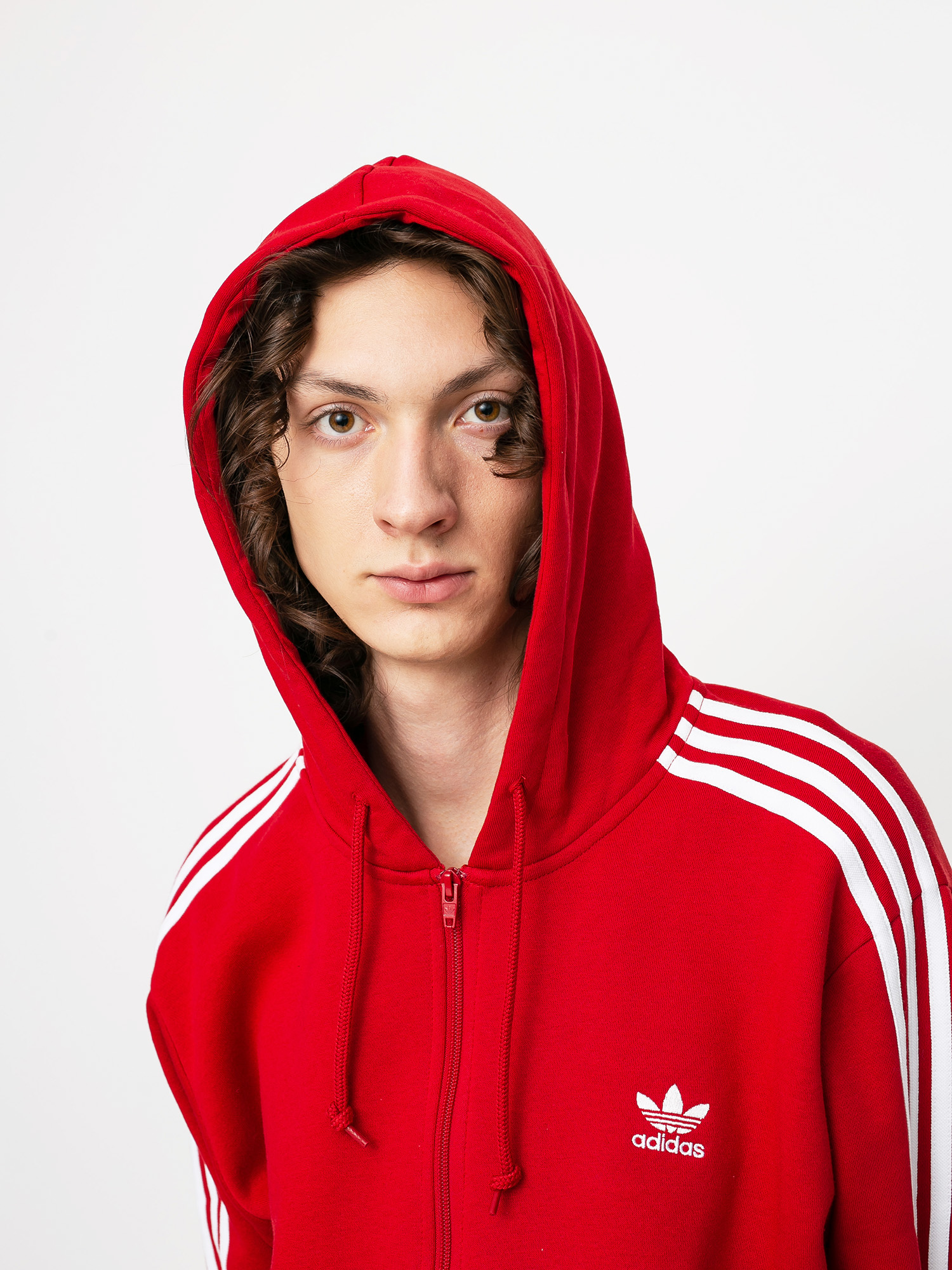 Mikina adidas Originals 3 Stripes Fz (powred)