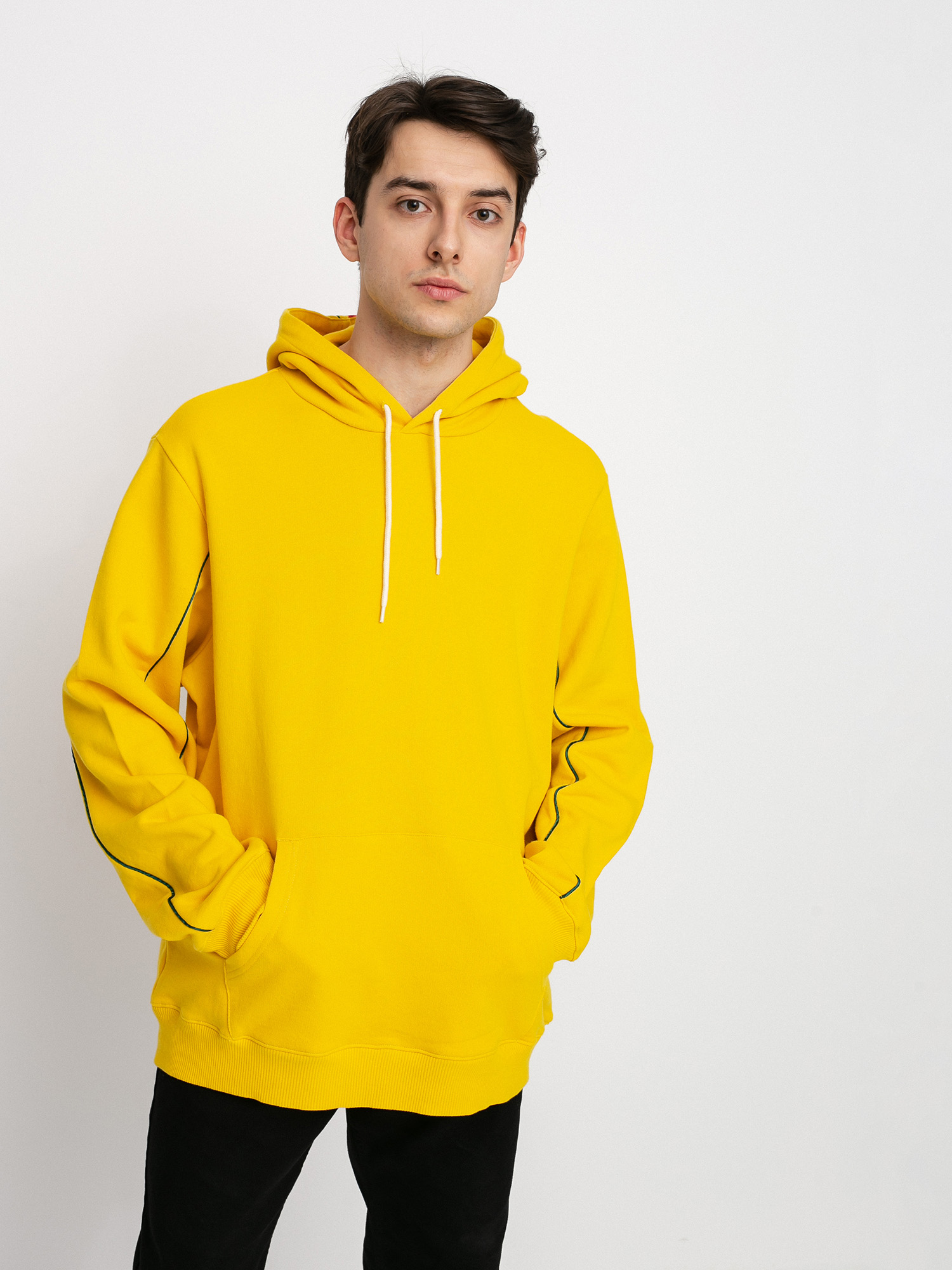 Mikina s kapucňou Diamond Supply Co. Checkered Cross HD (yellow)