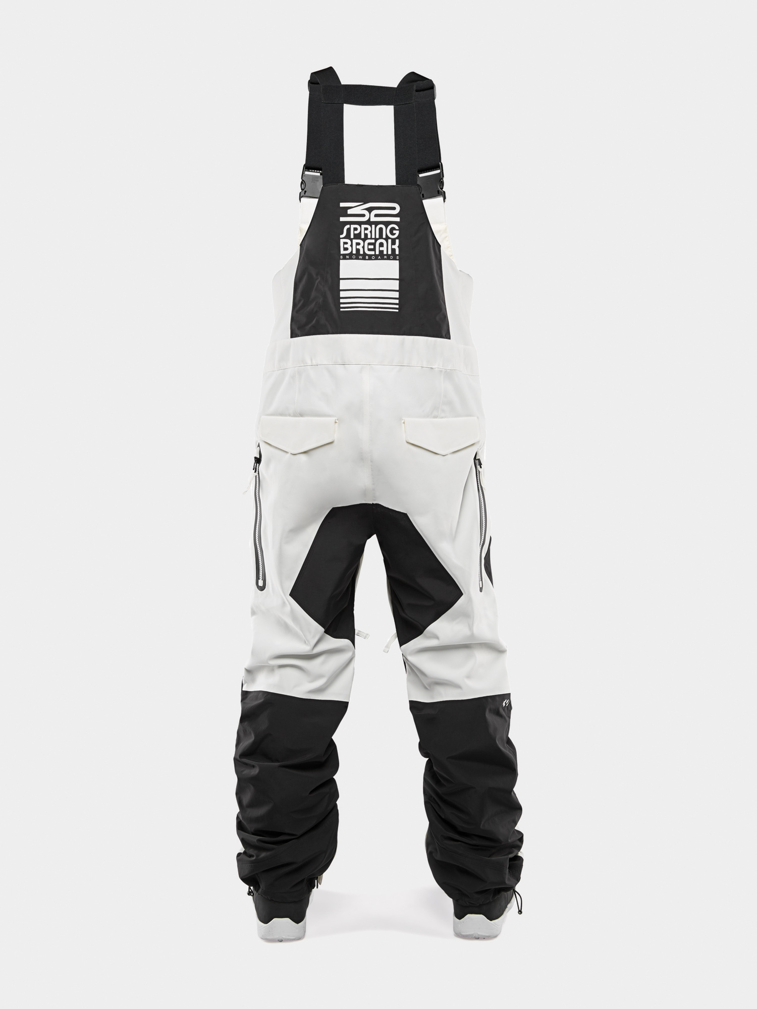 Pánske Snowboardové nohavice ThirtyTwo Spring Break Powder Bib (white)