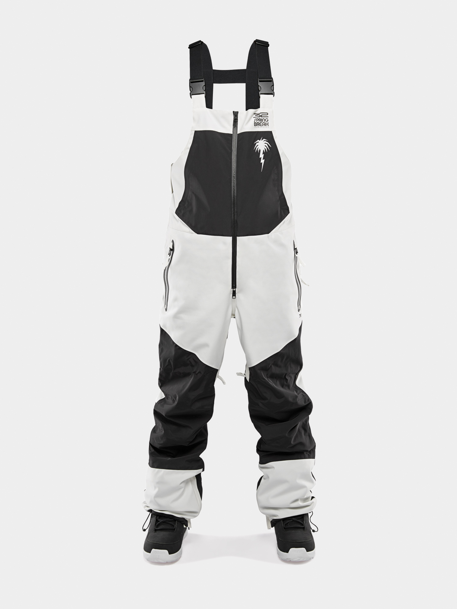 Pánske Snowboardové nohavice ThirtyTwo Spring Break Powder Bib (white)