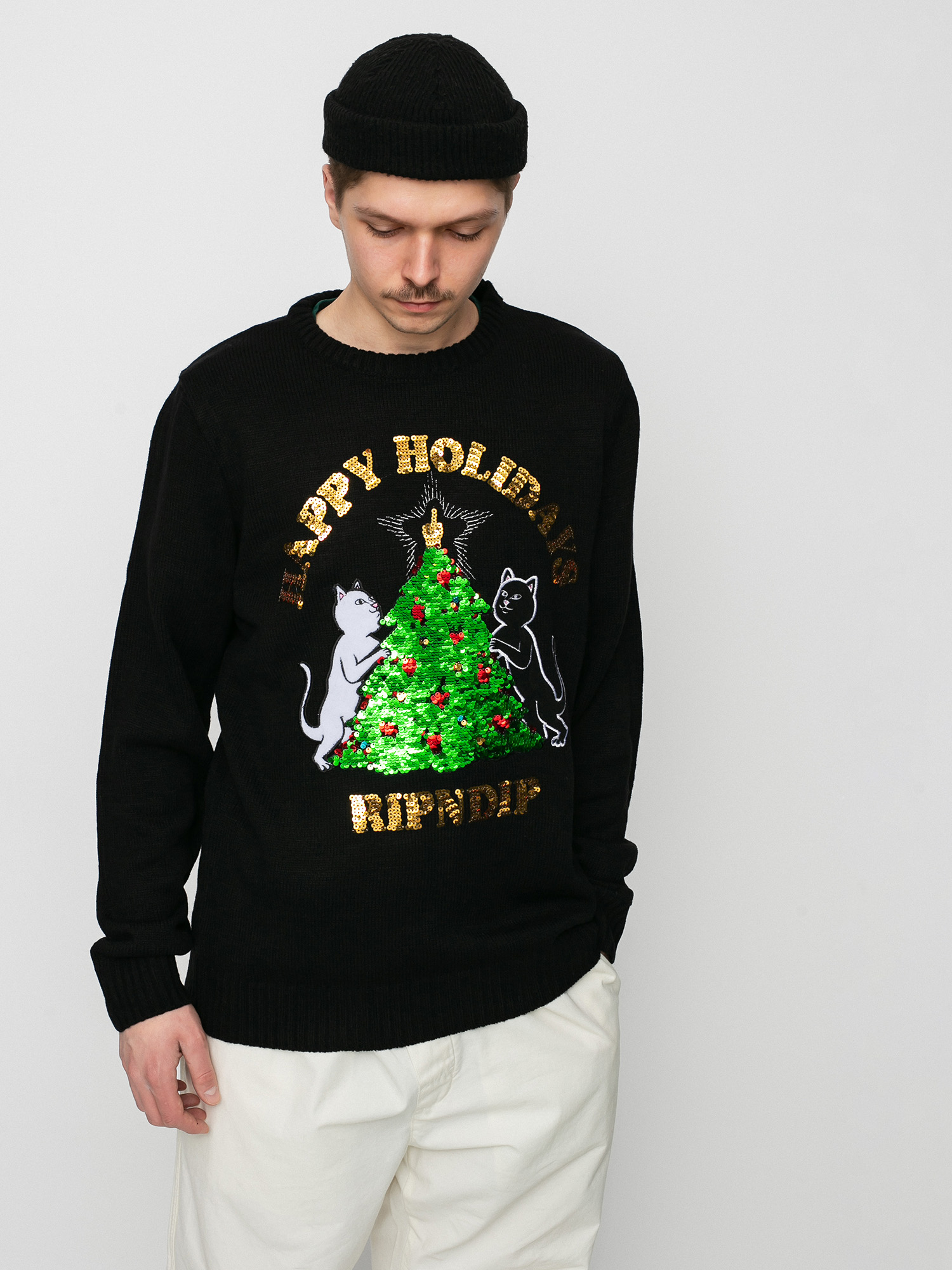 Sveter RipNDip Litmas Tree (black)