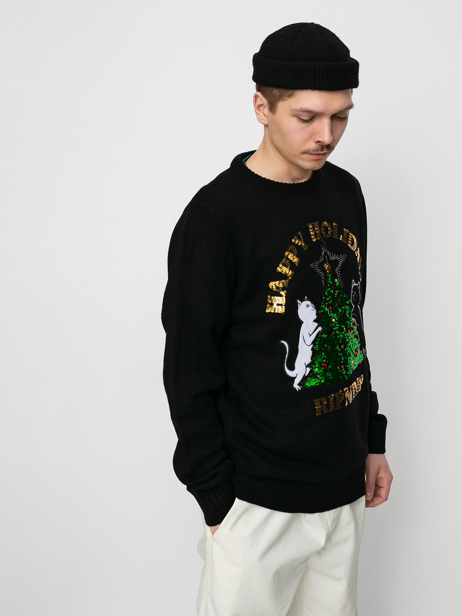 Sveter RipNDip Litmas Tree (black)