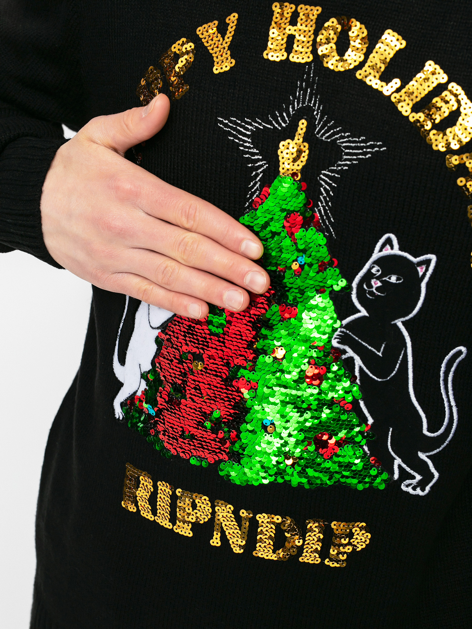 Sveter RipNDip Litmas Tree (black)