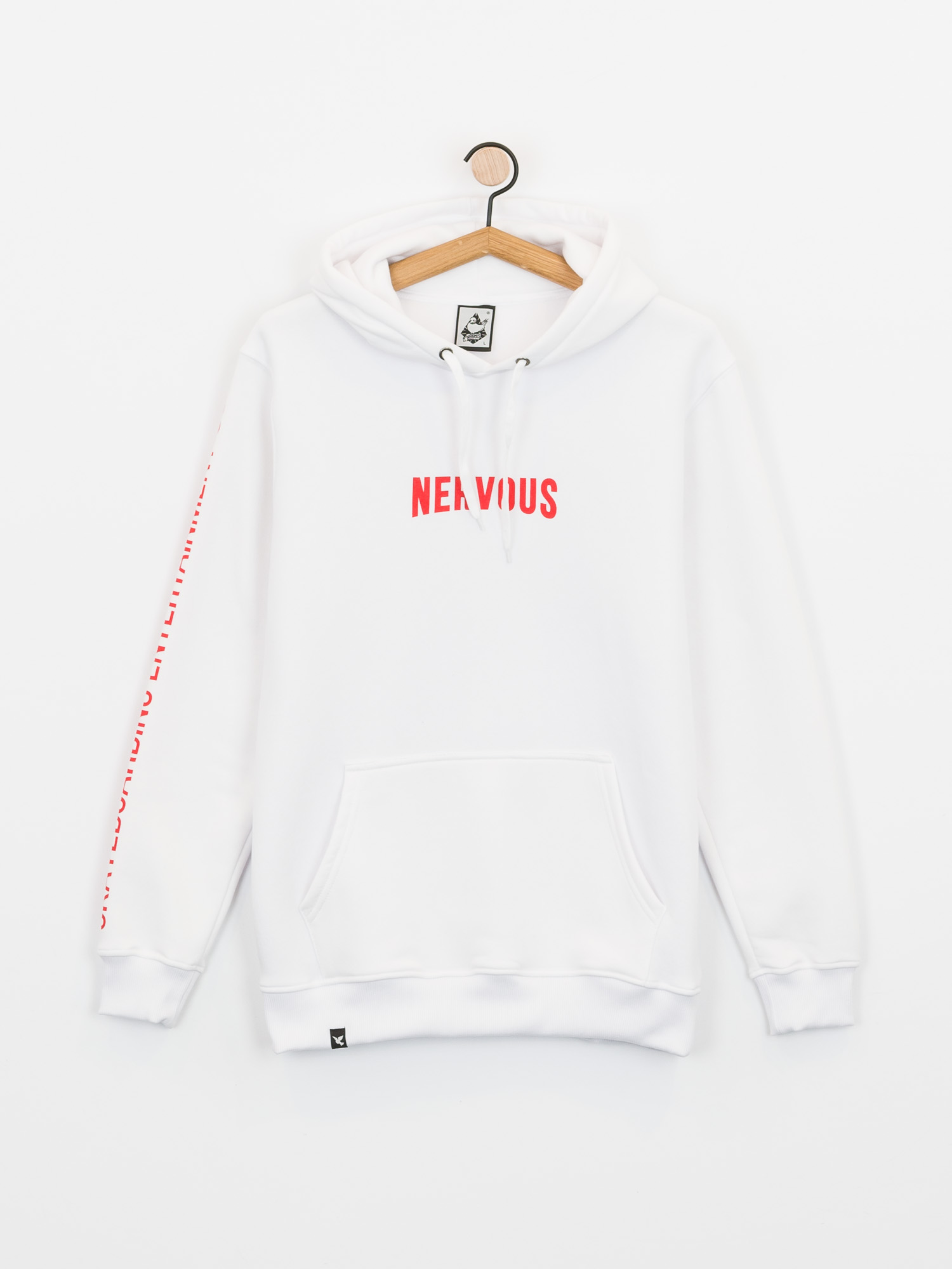 Mikina s kapucňou Nervous Nervlix HD (white)