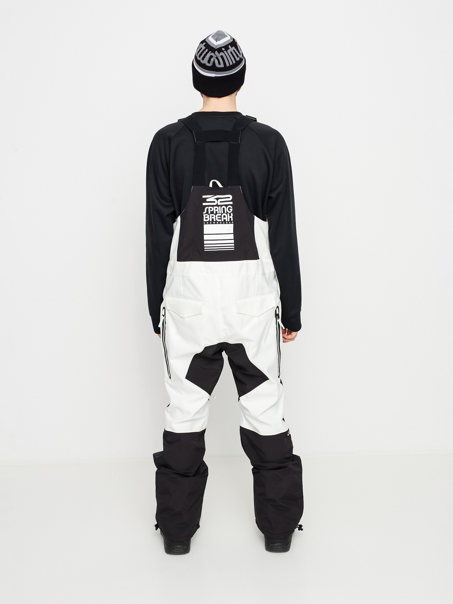 Pánske Snowboardové nohavice ThirtyTwo Spring Break Powder Bib (white)
