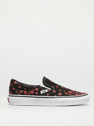 Topánky Vans Classic Slip On (valentines hearts black/racing red)