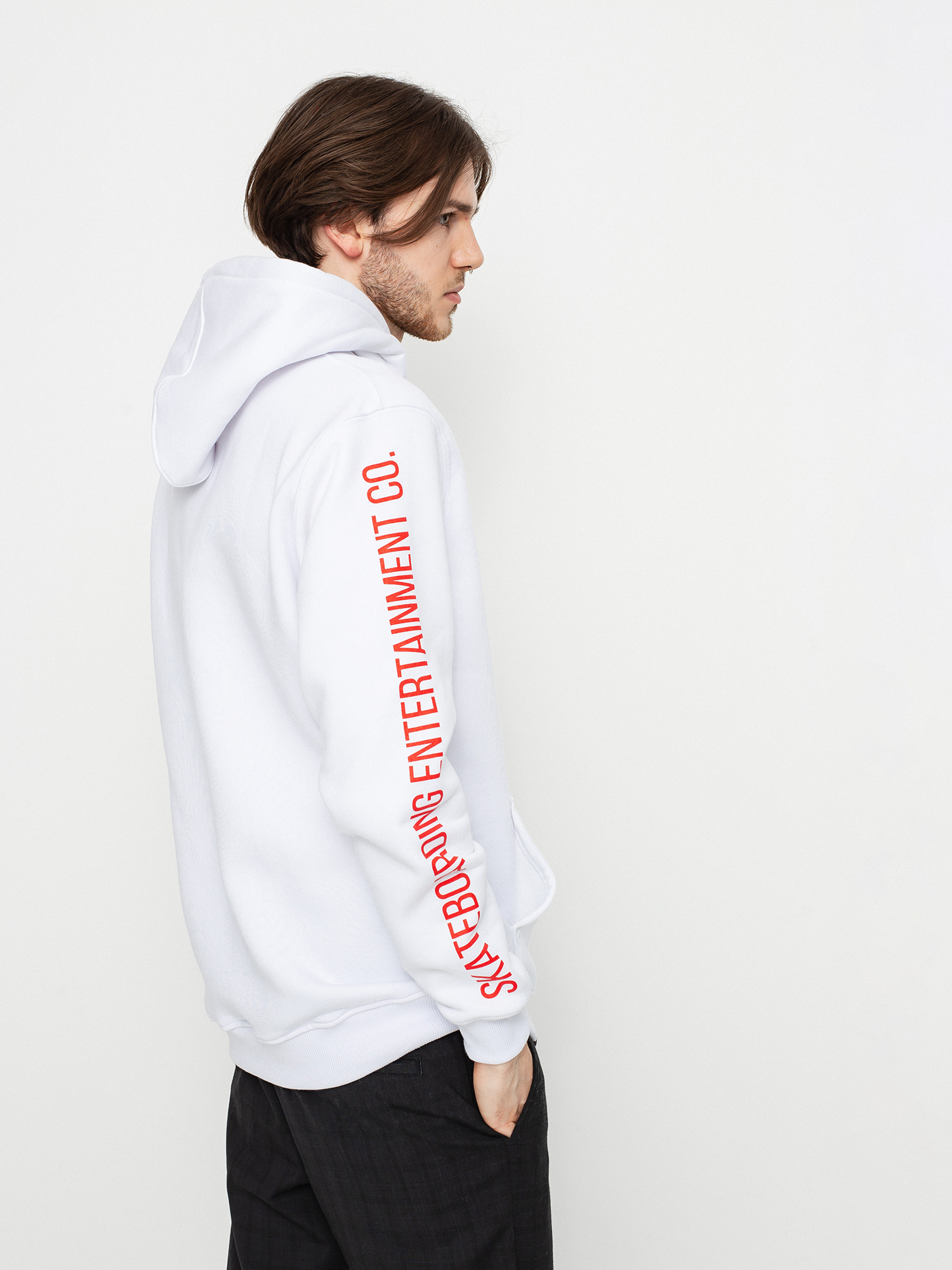 Mikina s kapucňou Nervous Nervlix HD (white)