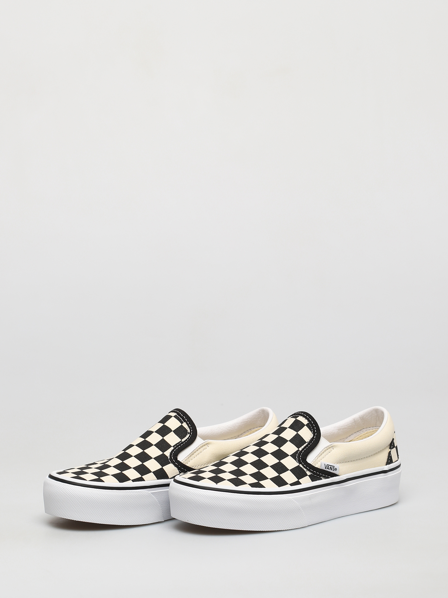 Topánky Vans Classic Slip On Platform (blk whtchckerboard/wht)