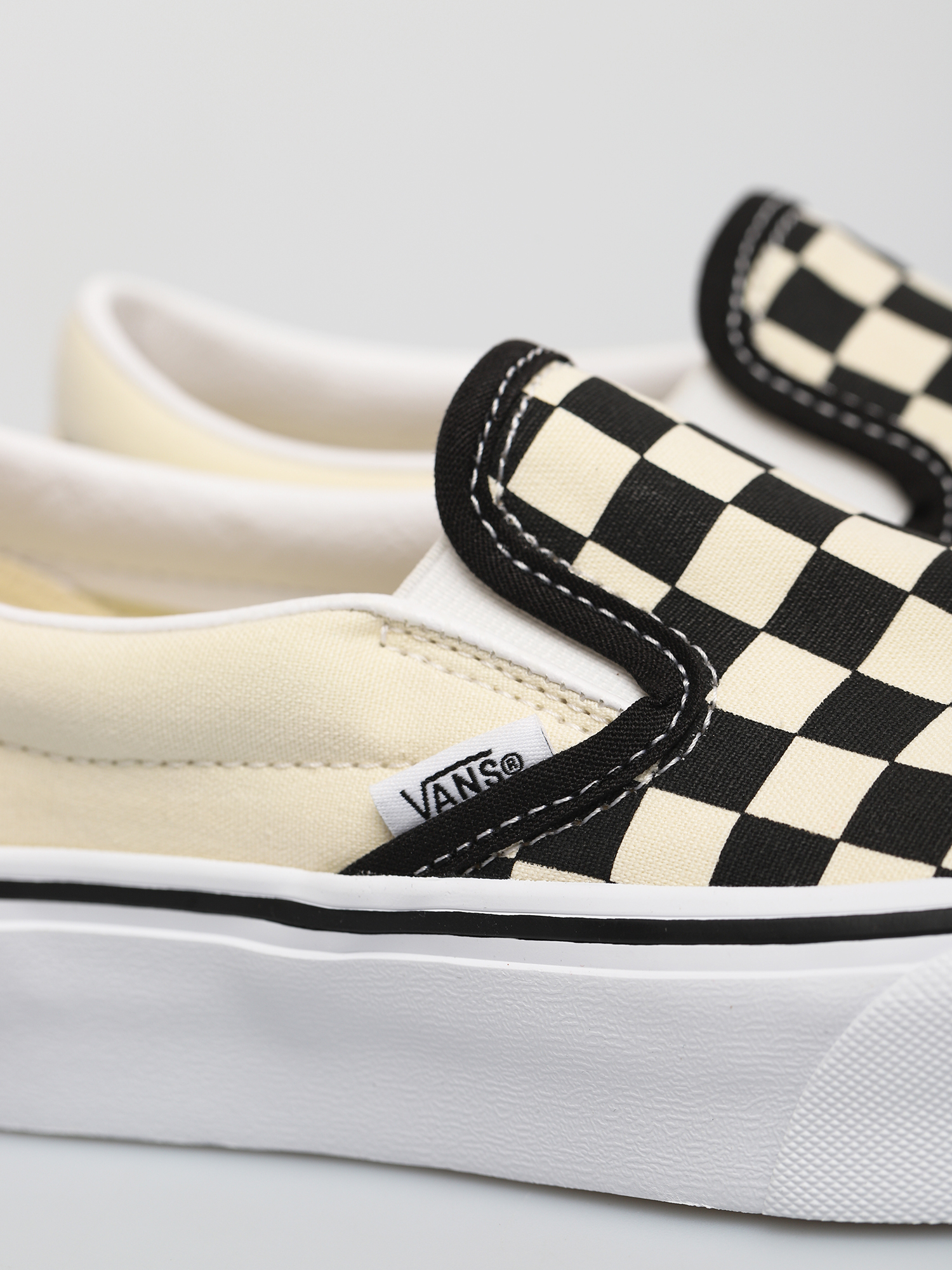 Topánky Vans Classic Slip On Platform (blk whtchckerboard/wht)