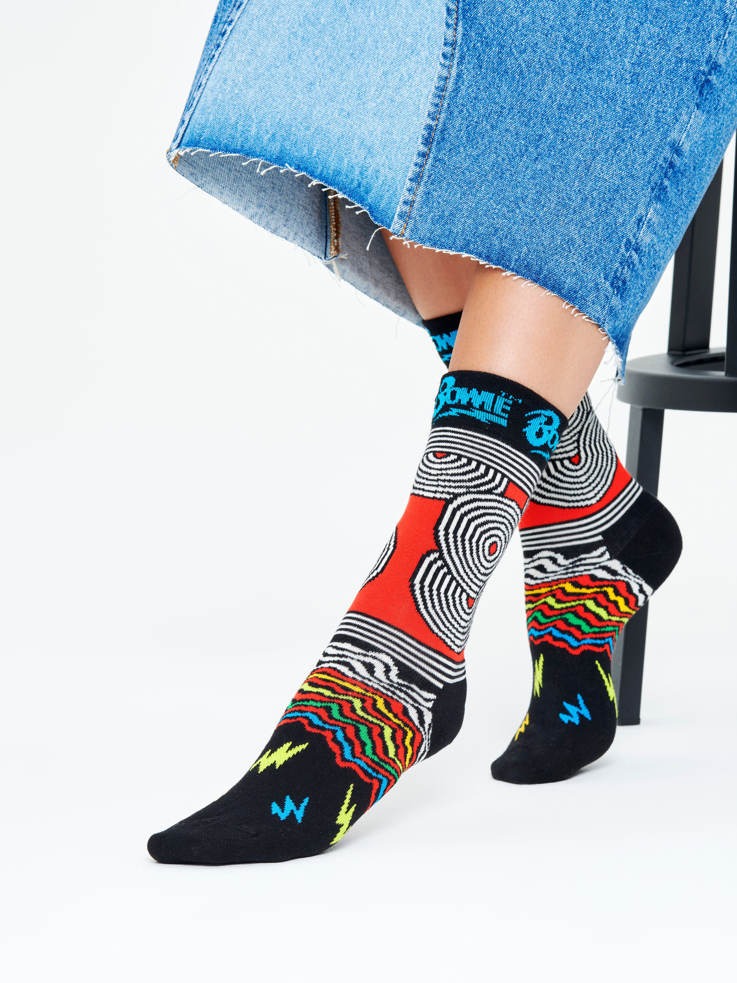 Ponožky Happy Socks X Dawid Bowie Tokyo Pop (black)