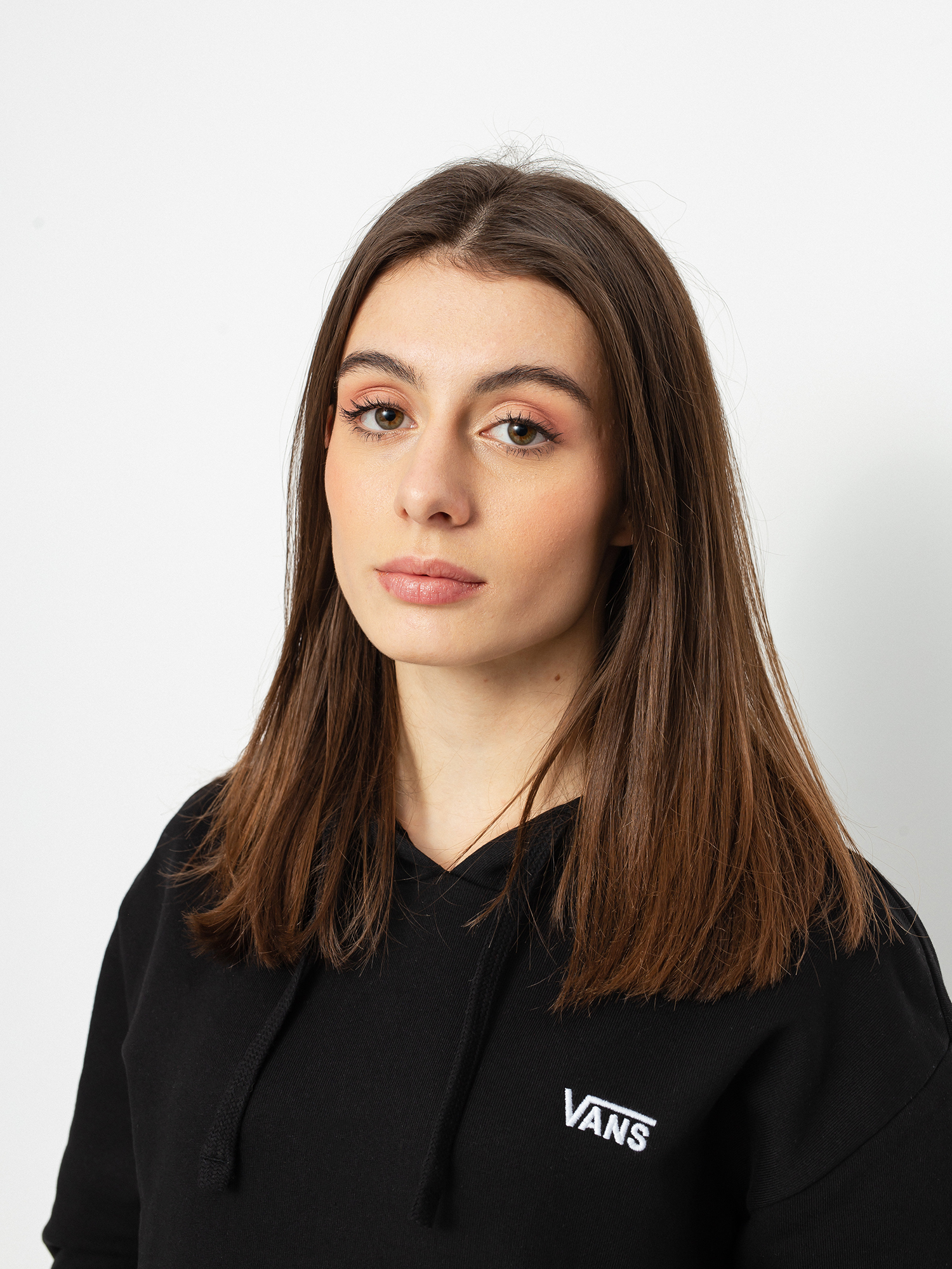 Mikina s kapucňou Vans Flying V Bf Ft HD Wmn (black)