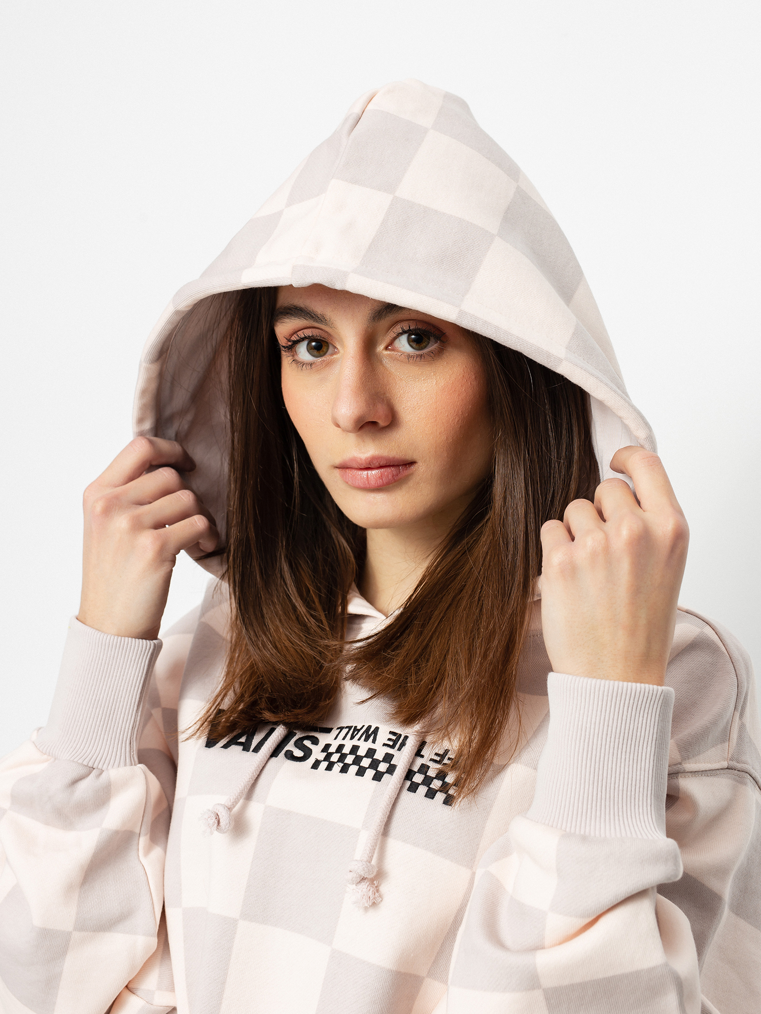 Mikina s kapucňou Vans Strait Out Turvy II Print HD Wmn (hushed violet)